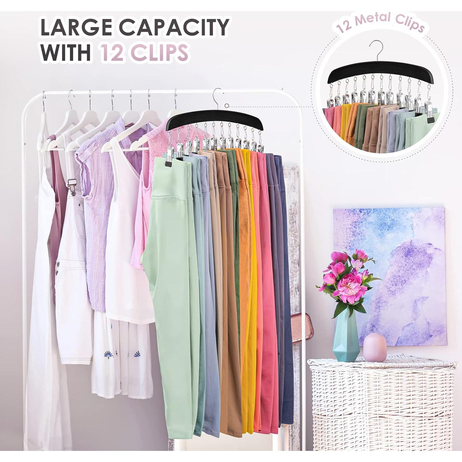 Perchas para Leggings MEILIDY, Organizador de Madera 2 Pcs