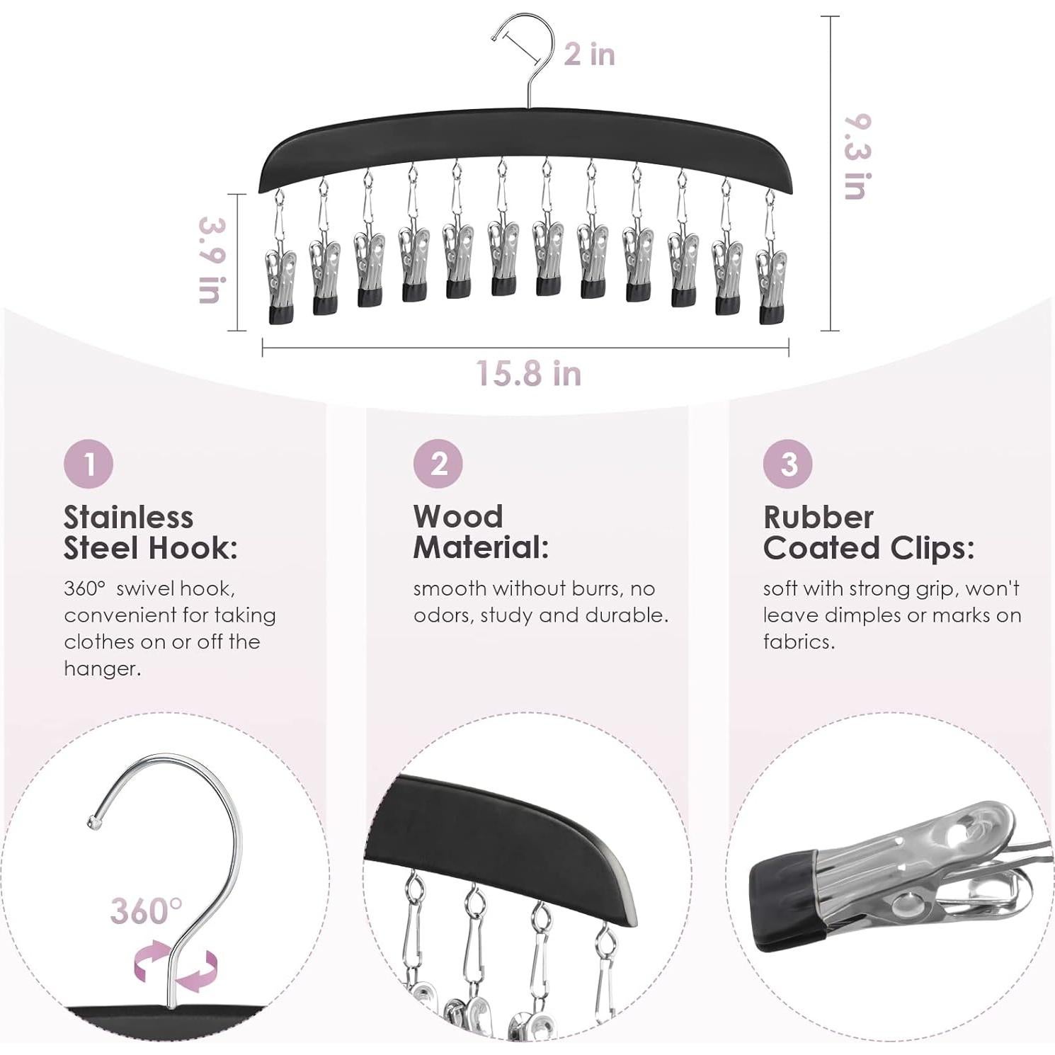 Perchas para Leggings MEILIDY, Organizador de Madera 2 Pcs