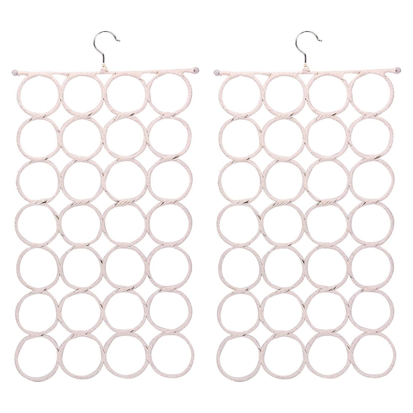 Organizador de Perchas Tosnail - Paquete de 2 para Bufandas y Corbatas - Blanco