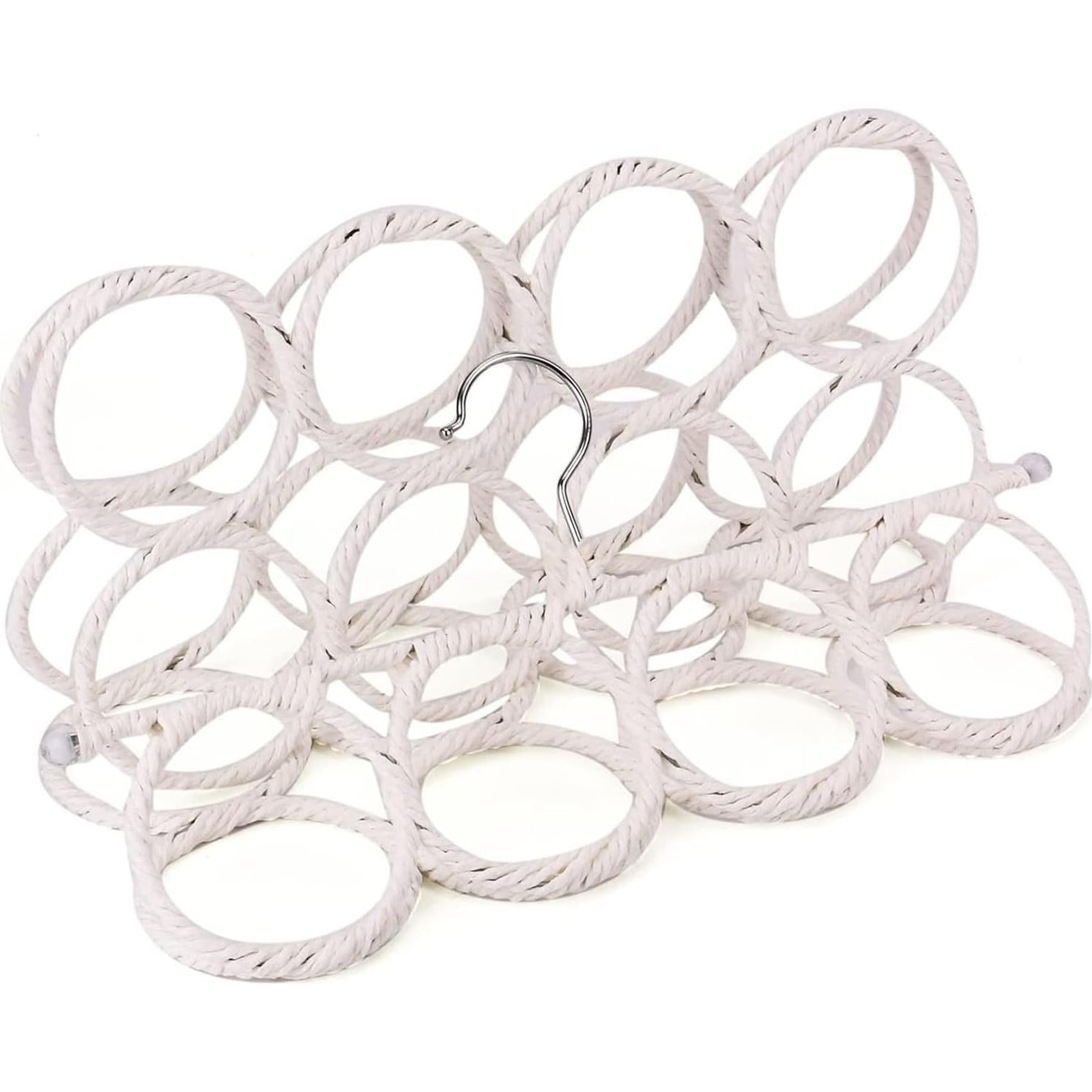 Organizador de Perchas Tosnail - Paquete de 2 para Bufandas y Corbatas - Blanco