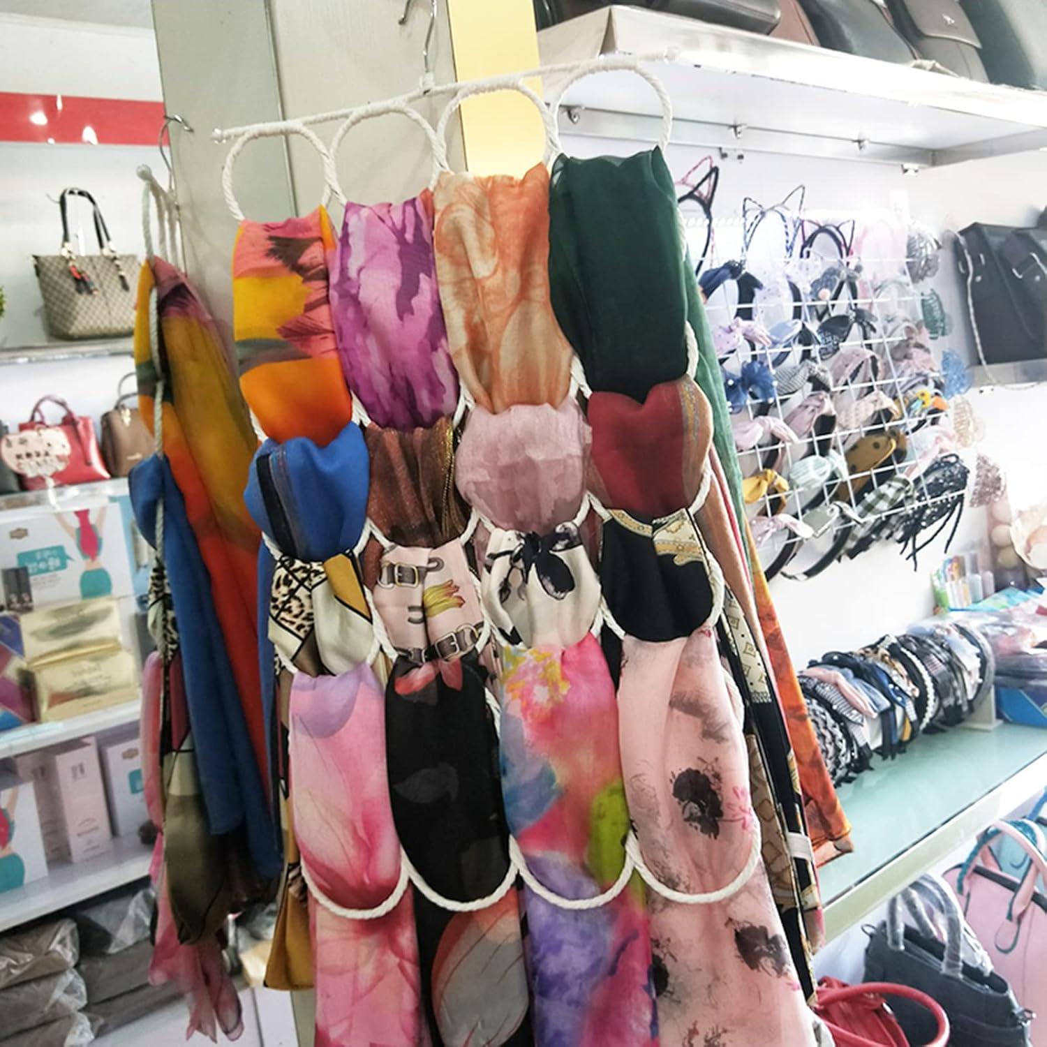 Organizador de Perchas Tosnail - Paquete de 2 para Bufandas y Corbatas - Blanco