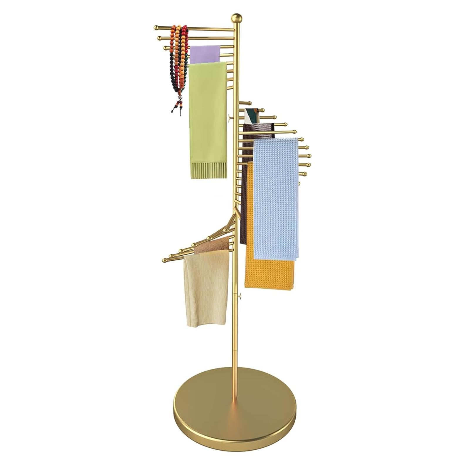 Soporte de Bufandas XIMSPHY Dorado 42x170cm 30 Varillas