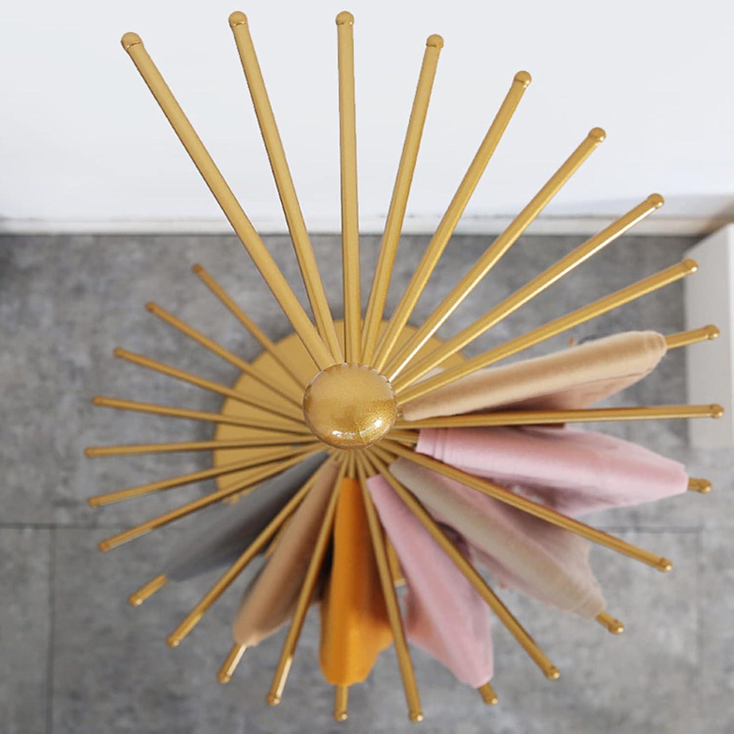 Soporte de Bufandas XIMSPHY Dorado 42x170cm 30 Varillas