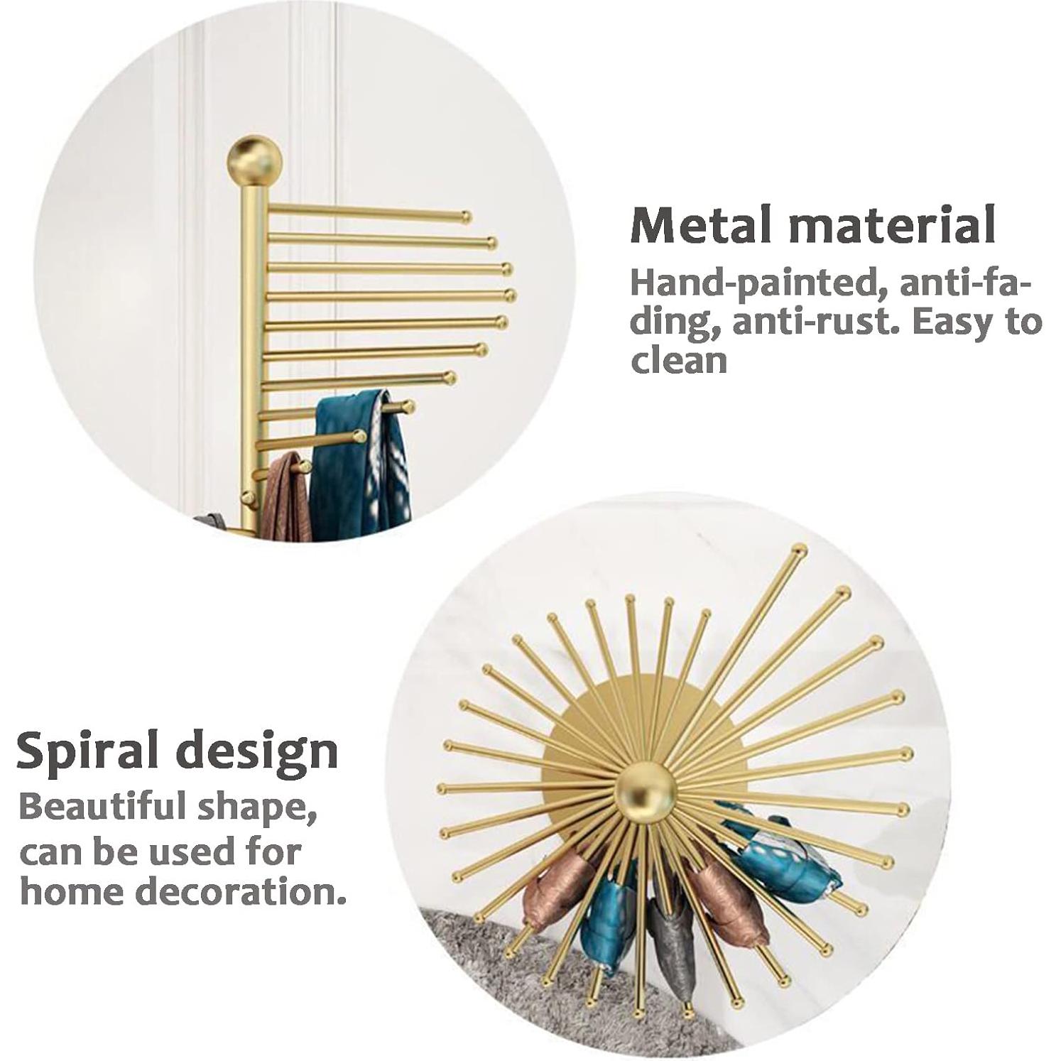 Soporte de Bufandas XIMSPHY Dorado 42x170cm 30 Varillas