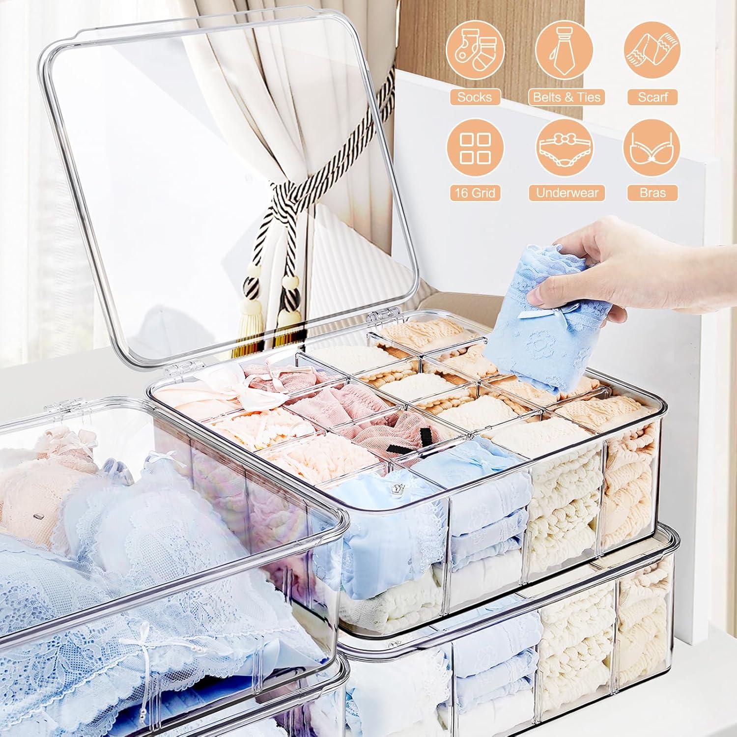 Organizador de Ropa Interior Sunoyar 16 Compartimentos Ajustables