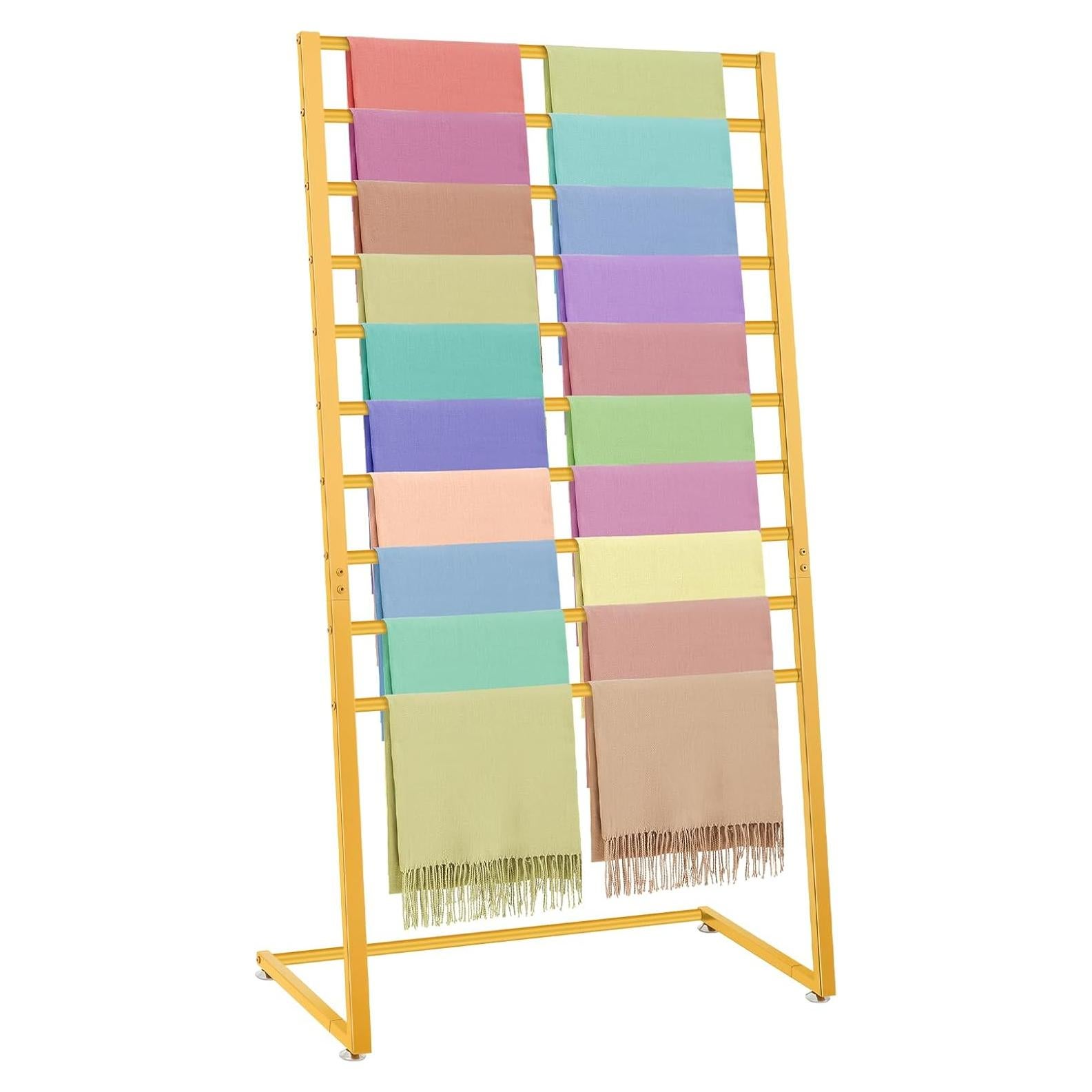 Organizador de Bufandas y Cinturones Metal Dorado Kritkin 10 Niveles