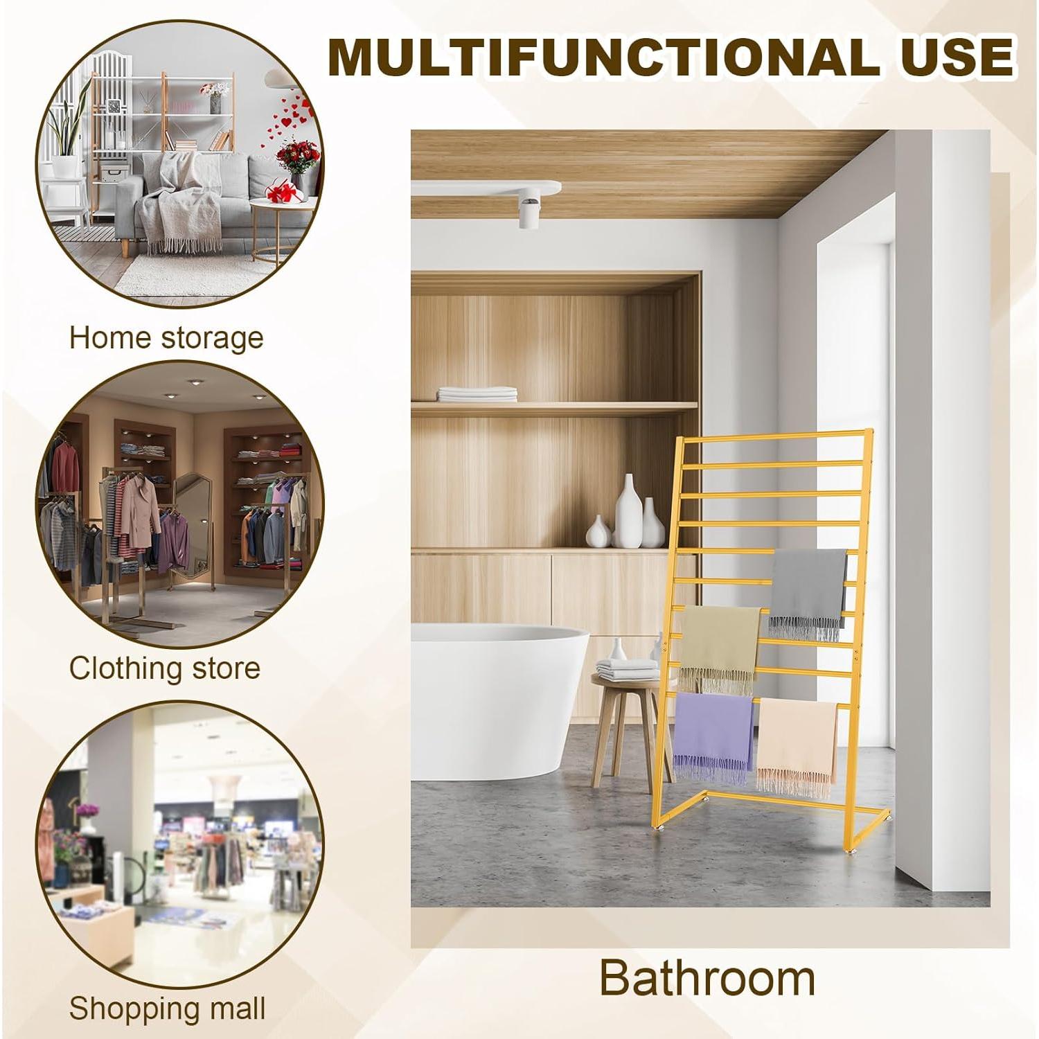 Organizador de Bufandas y Cinturones Metal Dorado Kritkin 10 Niveles