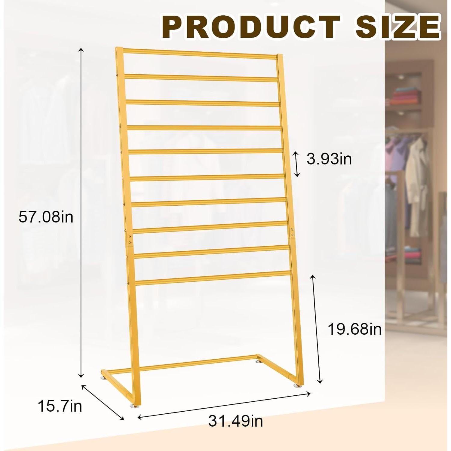 Organizador de Bufandas y Cinturones Metal Dorado Kritkin 10 Niveles