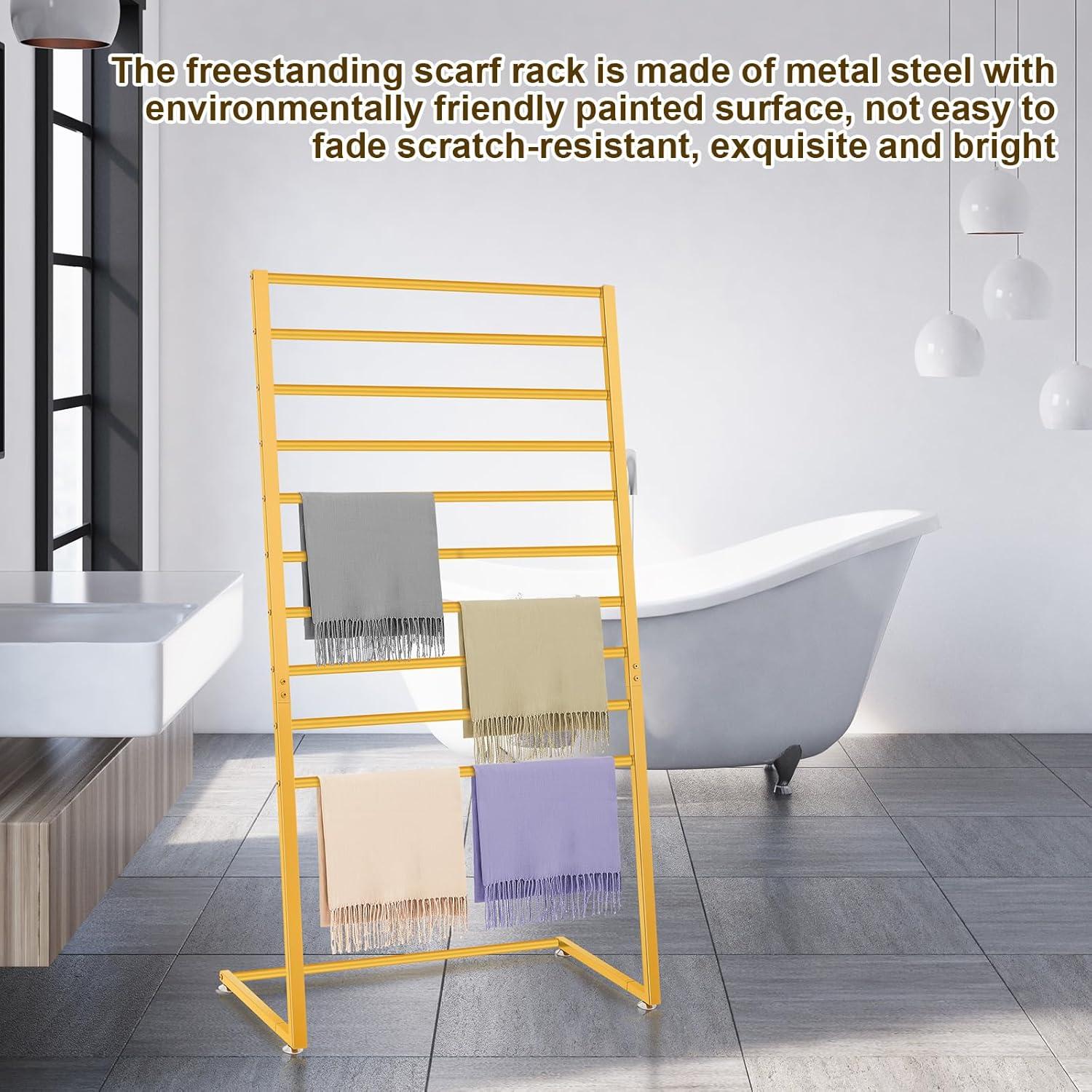 Organizador de Bufandas y Cinturones Metal Dorado Kritkin 10 Niveles