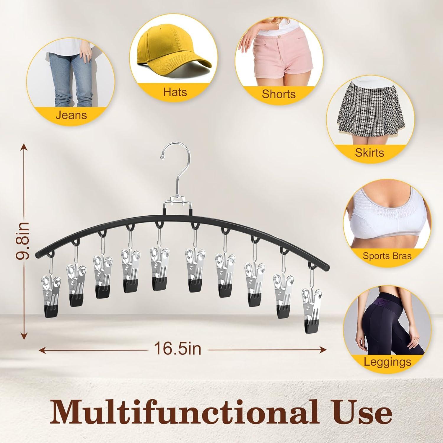 Organizador de Leggings Ginyoyo 2 Pack Metal Negro 20 Clips