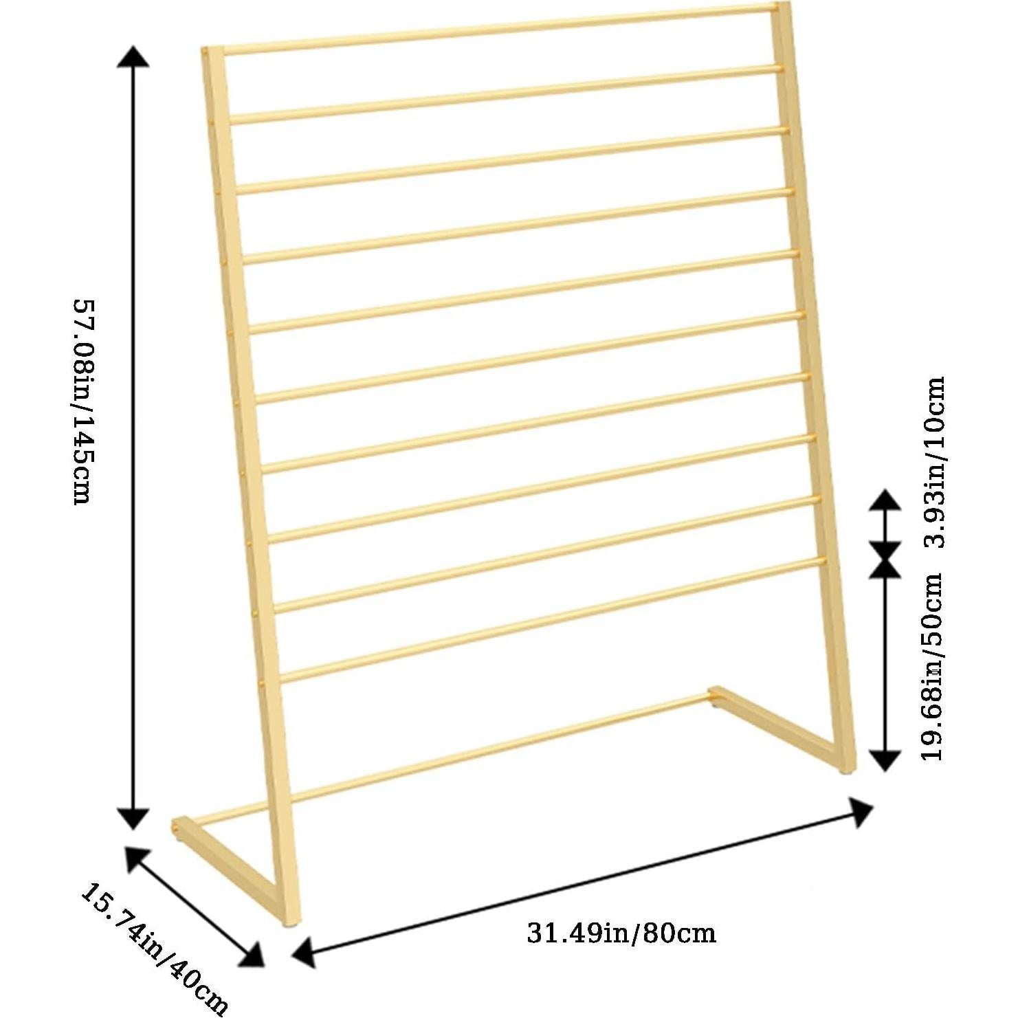 Organizador de Bufandas BIFCIOFH de Metal 10 Niveles Dorado