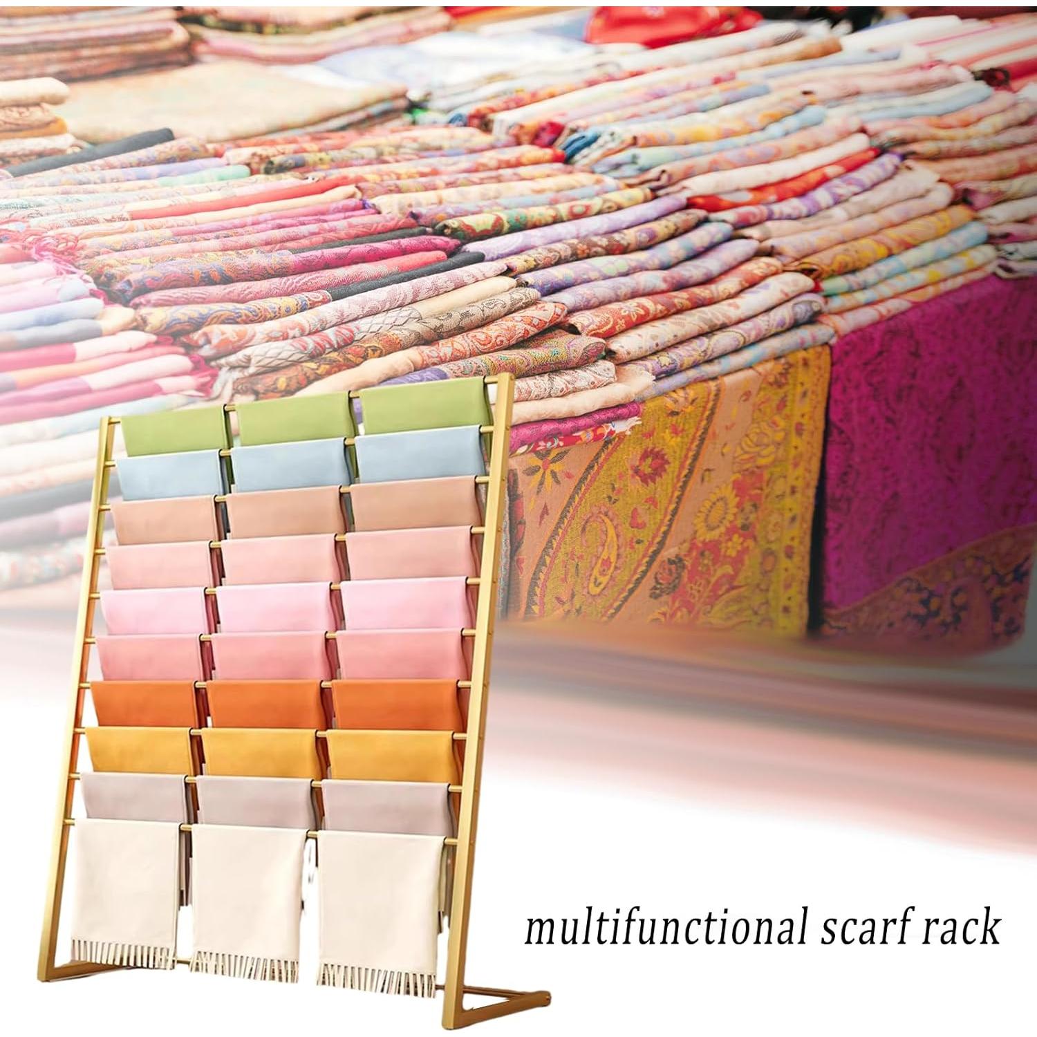 Organizador de Bufandas BIFCIOFH de Metal 10 Niveles Dorado