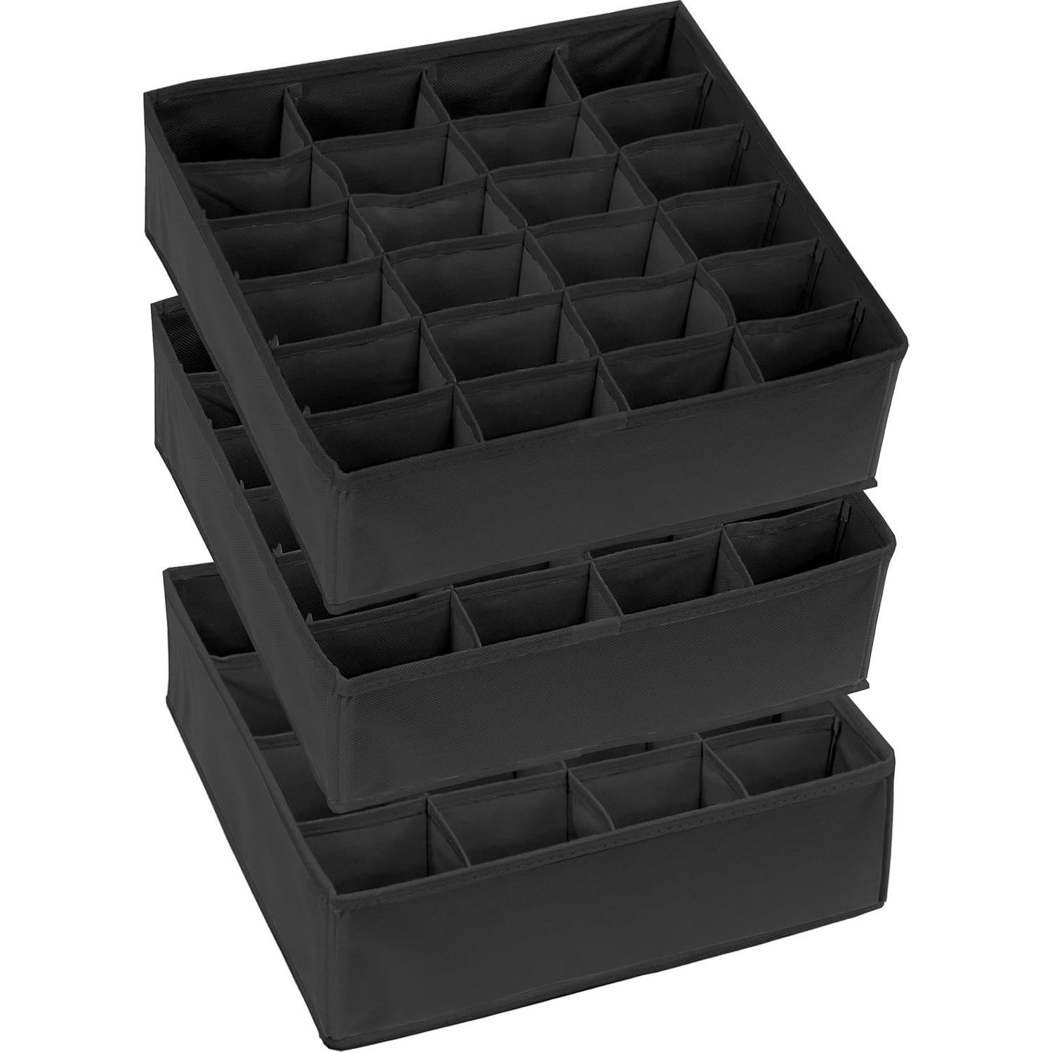 Organizador de Cajones Simple Houseware 3 Paquete Negro