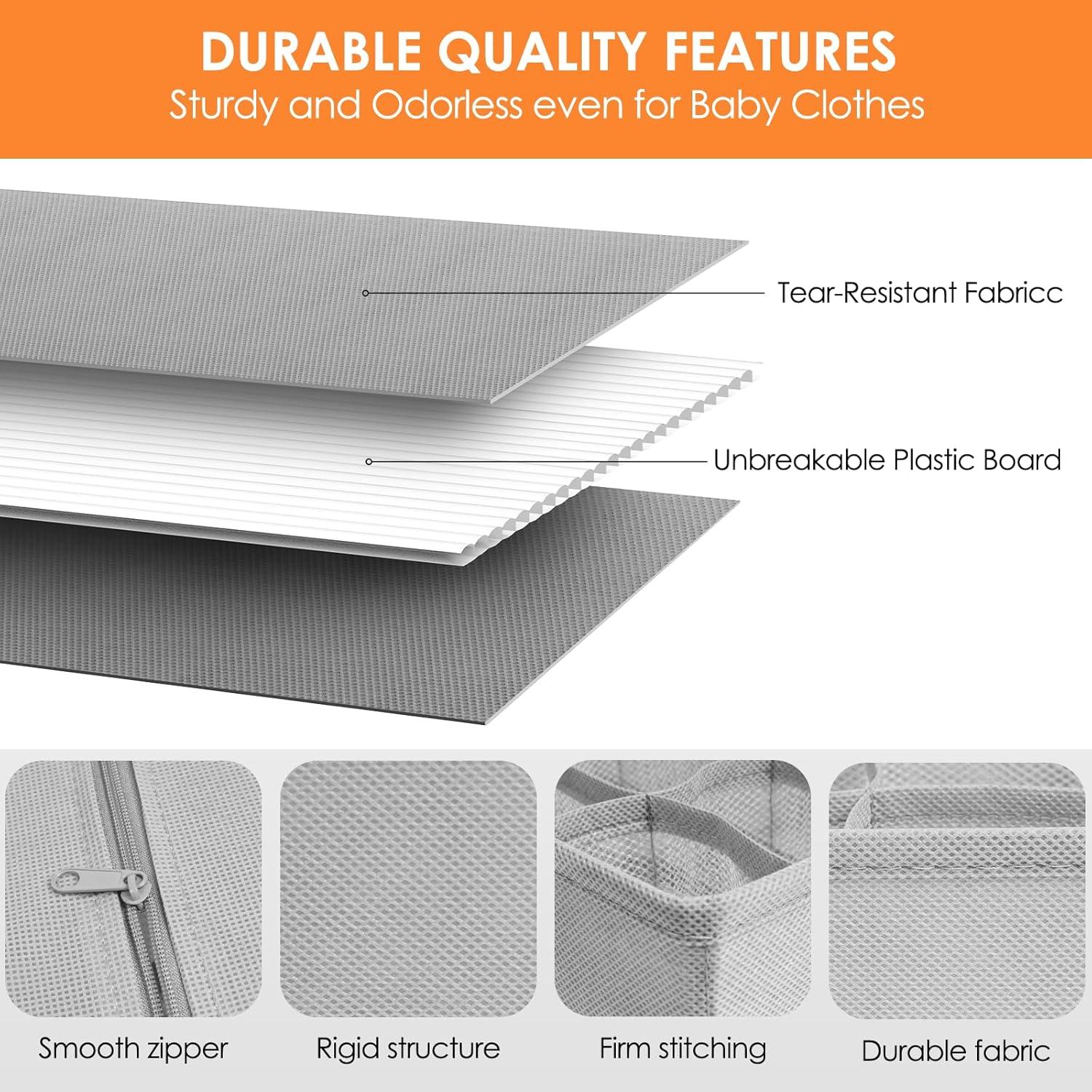 Organizadores de Cajones Criusia 12 Paquetes 116 Celdas Gris