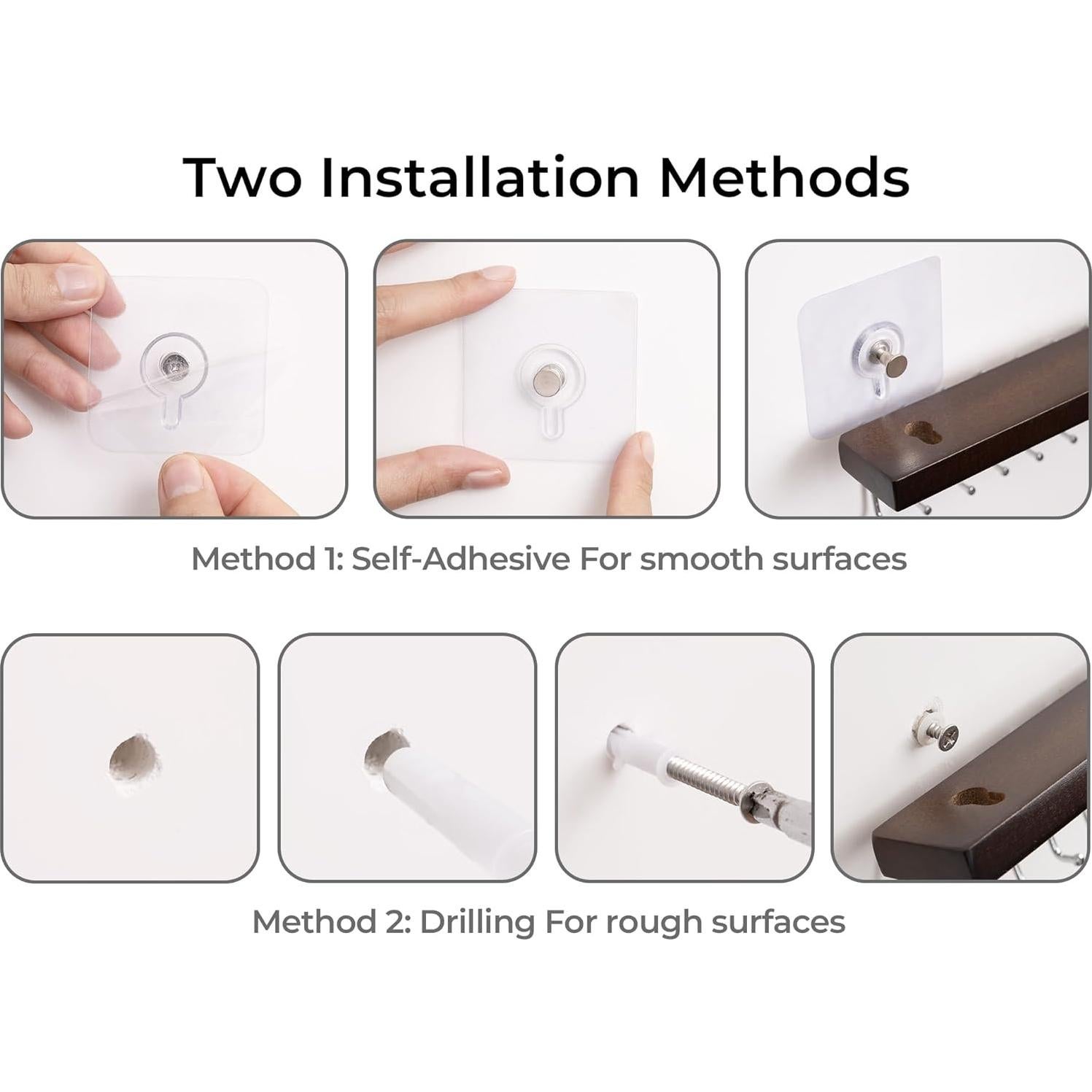 Soporte para Corbatas StorageWorks 2-Pack Madera Nogal 20 Ganchos