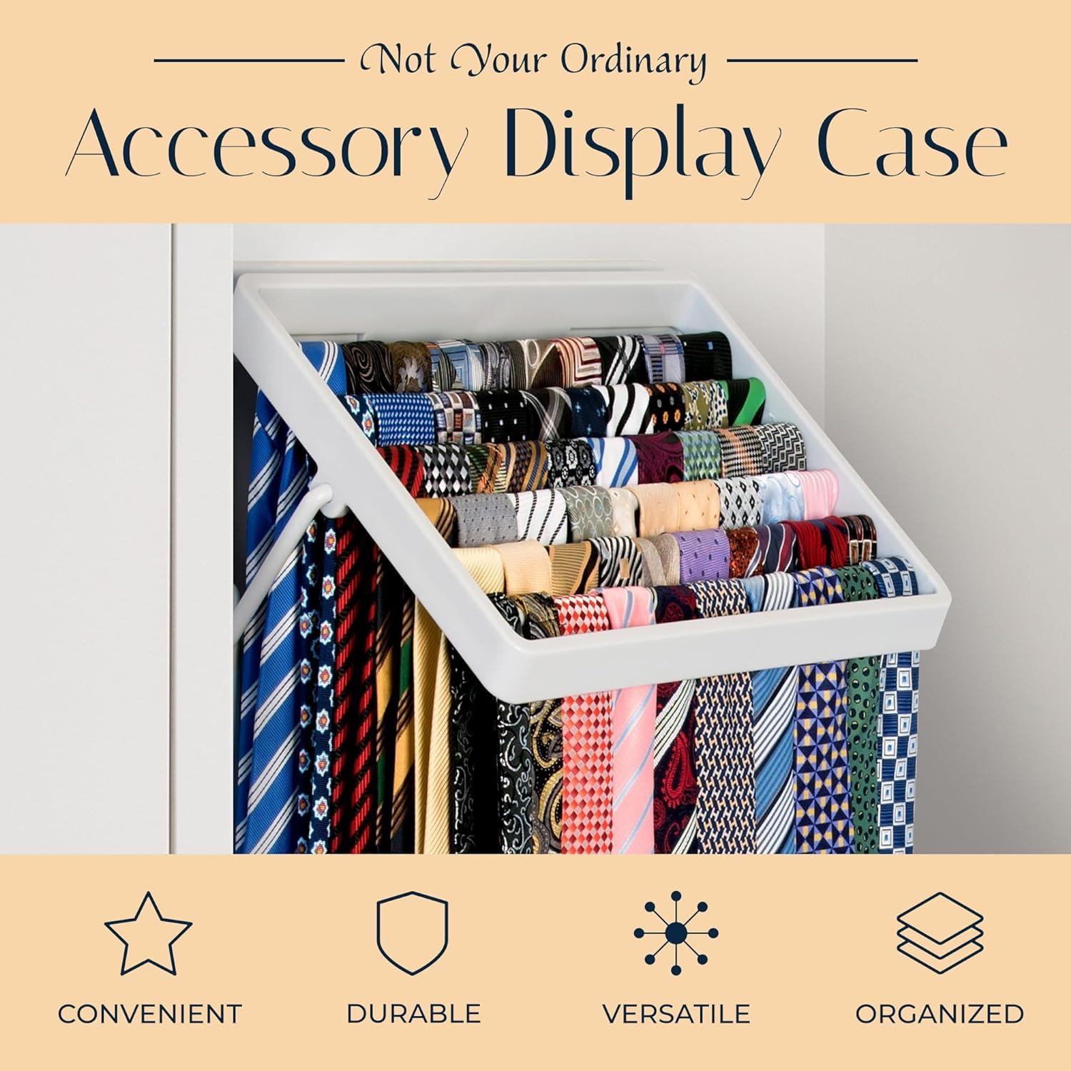 Organizador de Corbatas y Bufandas TieMaster Gris 60 Unidades