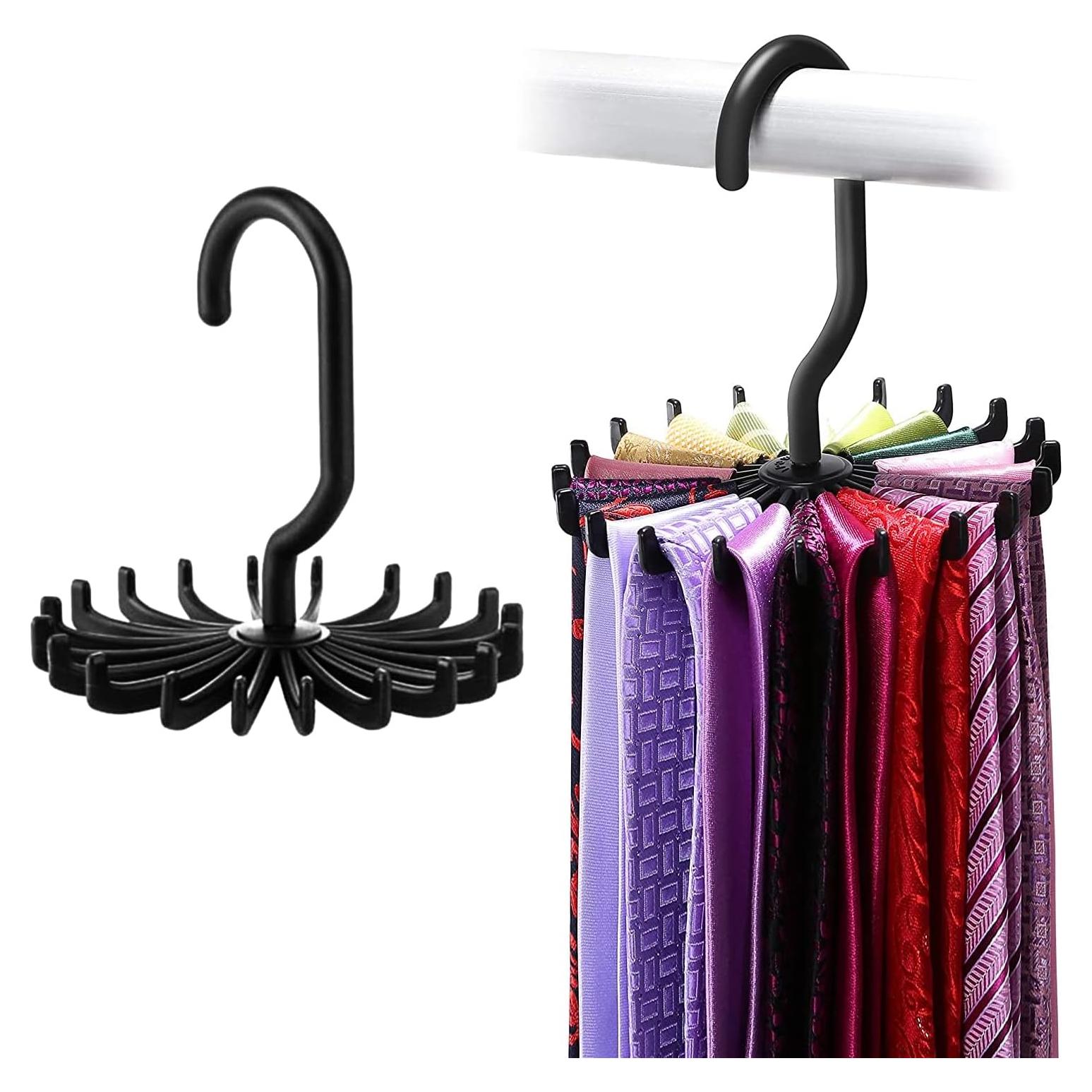 2 Pack Perchero Circular YAFIYGI para Corbatas y Cinturones