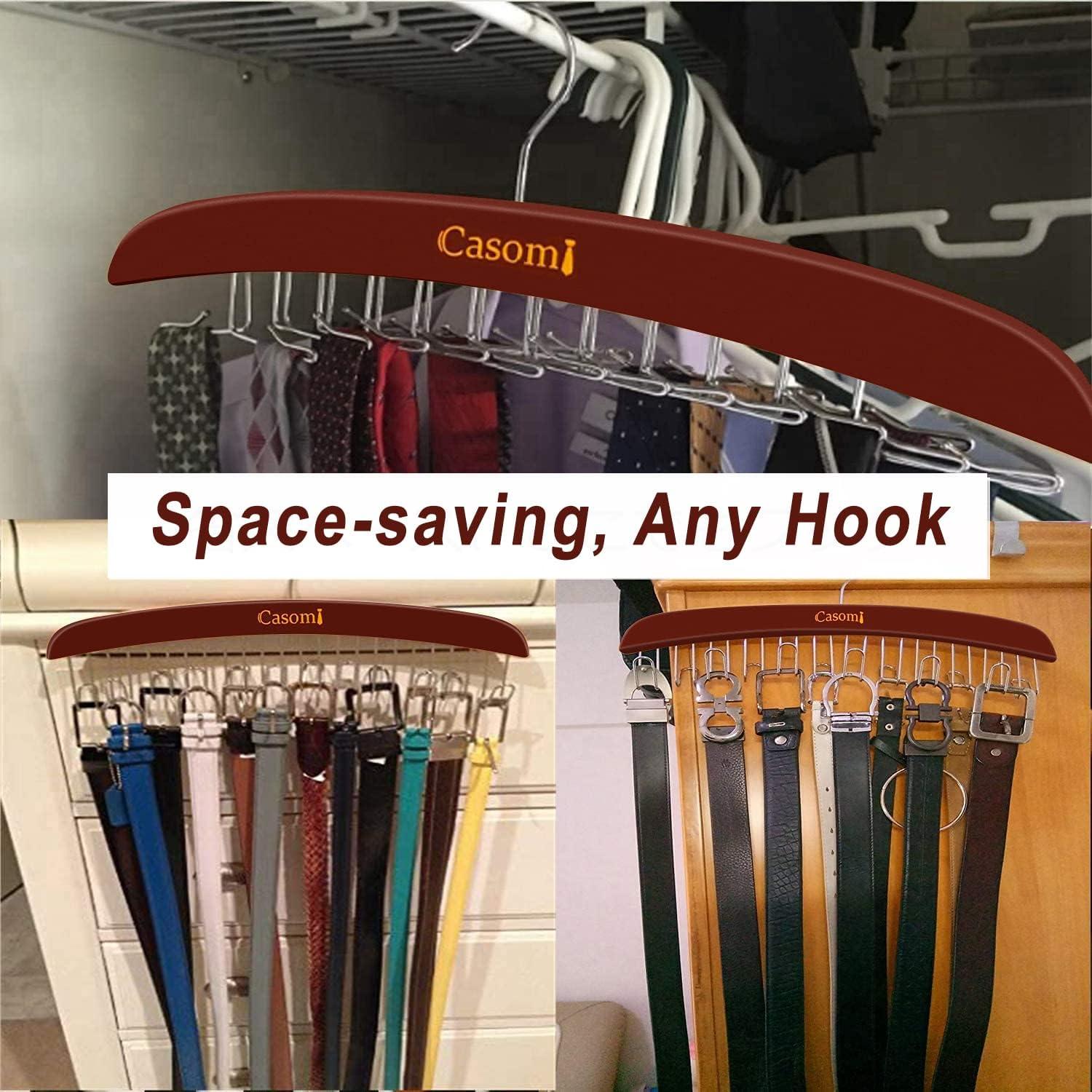 Soporte para Corbatas Ytaolis de Madera con 24 Ganchos Antideslizantes