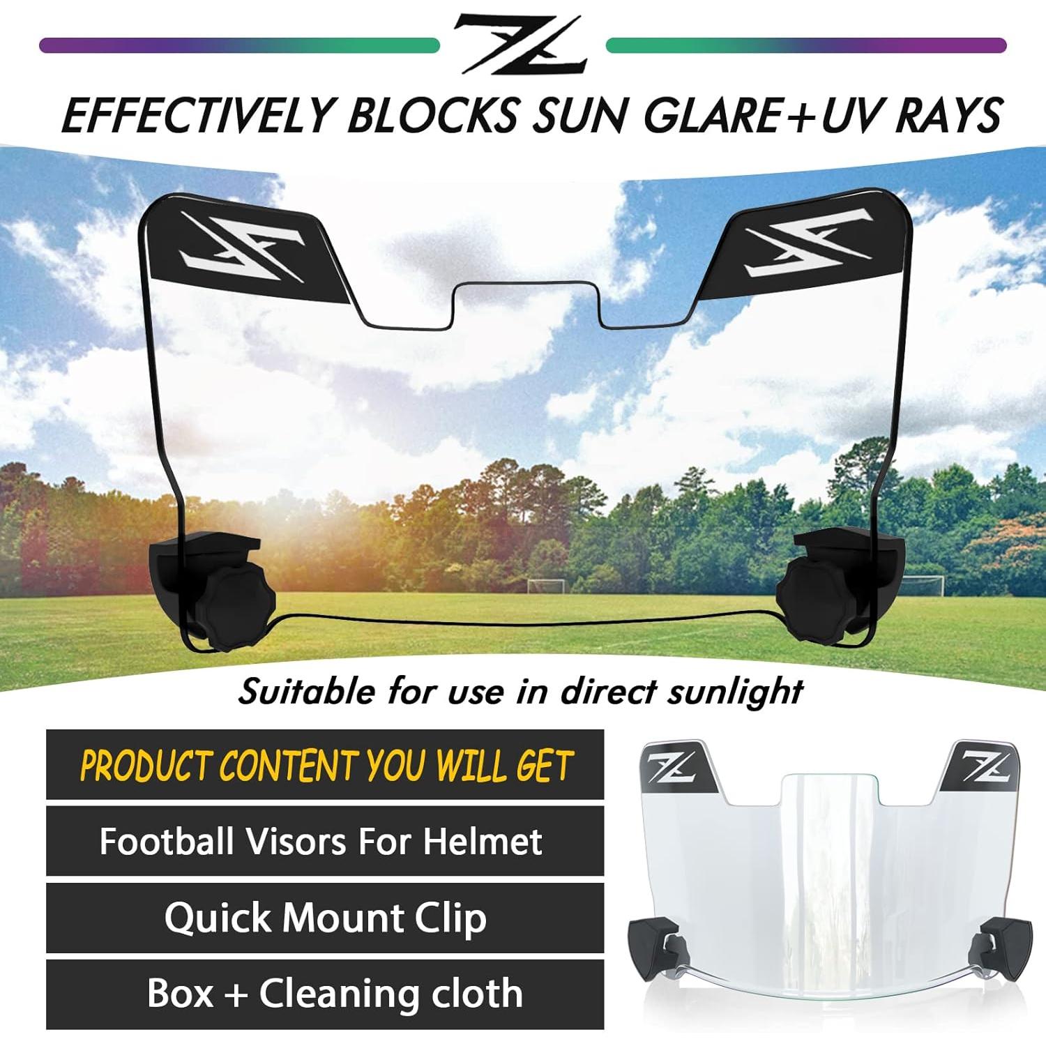 Visera de Fútbol ZIXIOYS Transparente Ajustable para Casco