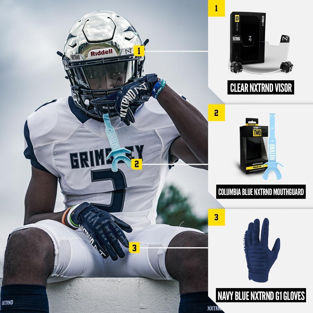 Nxtrnd VZR1 Football Visor, Flat Lens Technology, Fits Adult & Youth Football Helmets