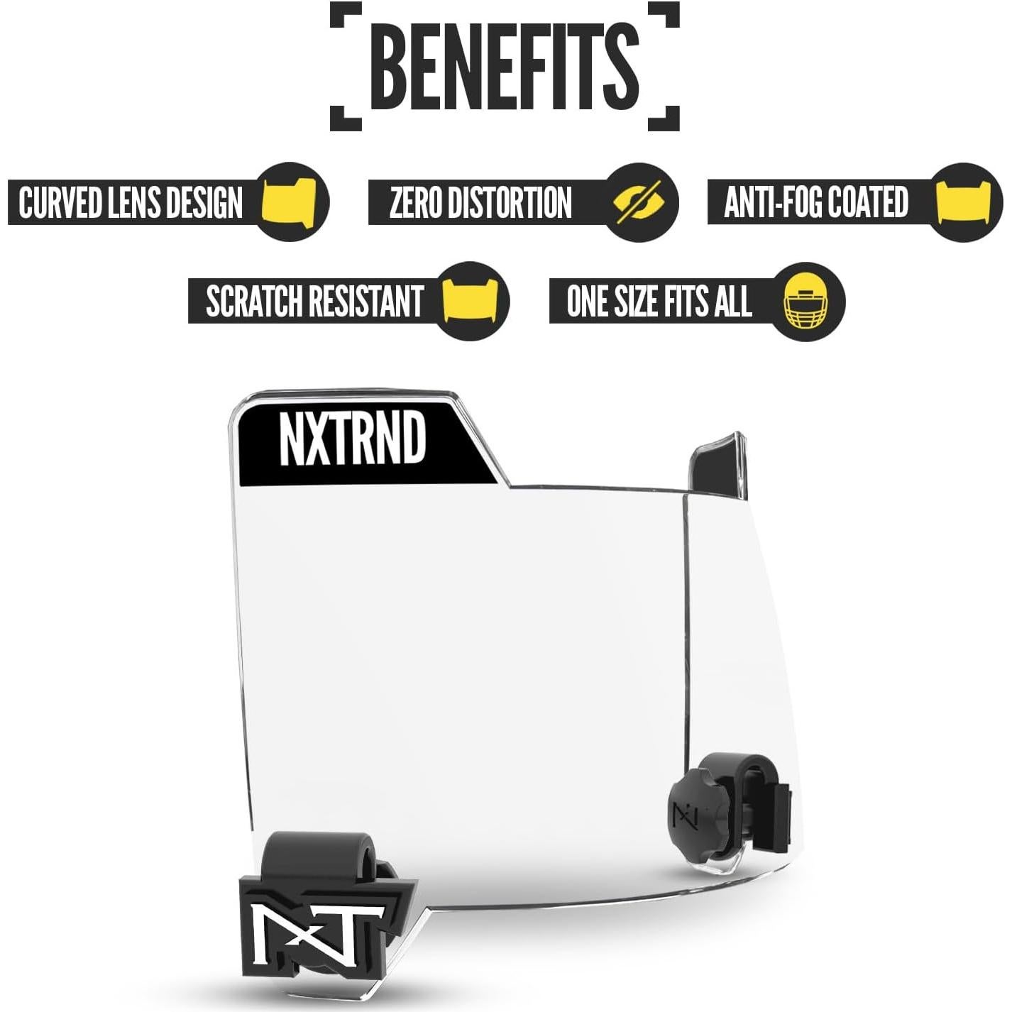 Visera de Fútbol NXTRND VZR3 Curvada Antivaho para Casco