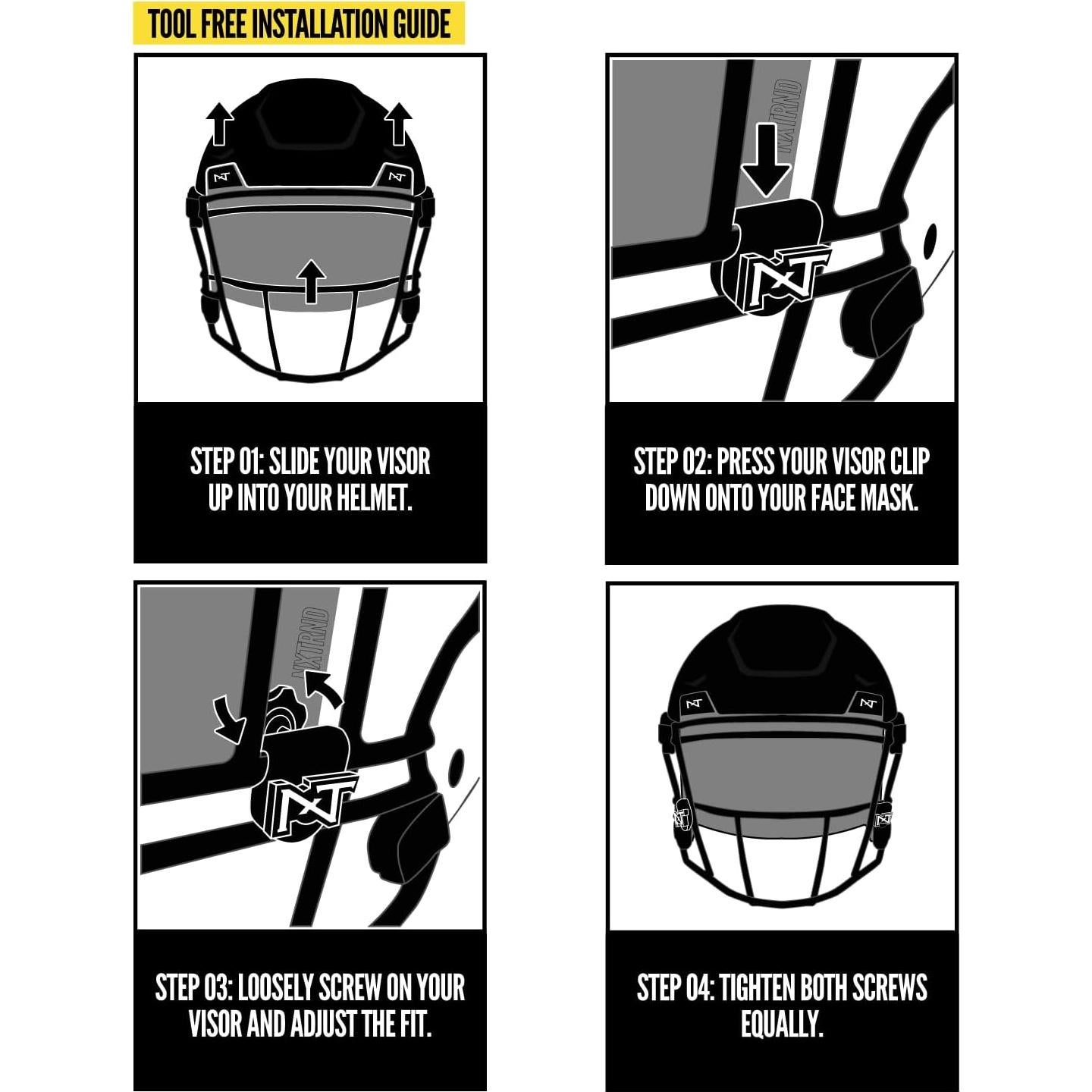 Visera de Fútbol NXTRND VZR3 Curvada Antivaho para Casco