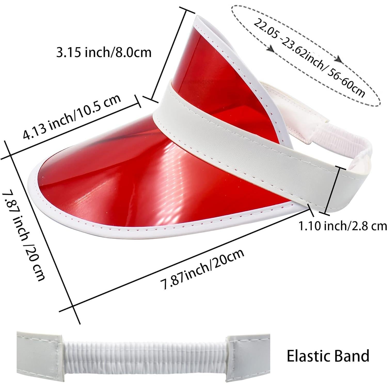 Visera Transparente de Sol Yuanhe 5PCS UV para Playa