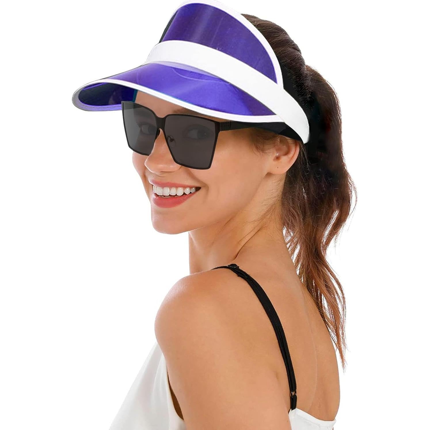 Visera Transparente de Sol Yuanhe 5PCS UV para Playa