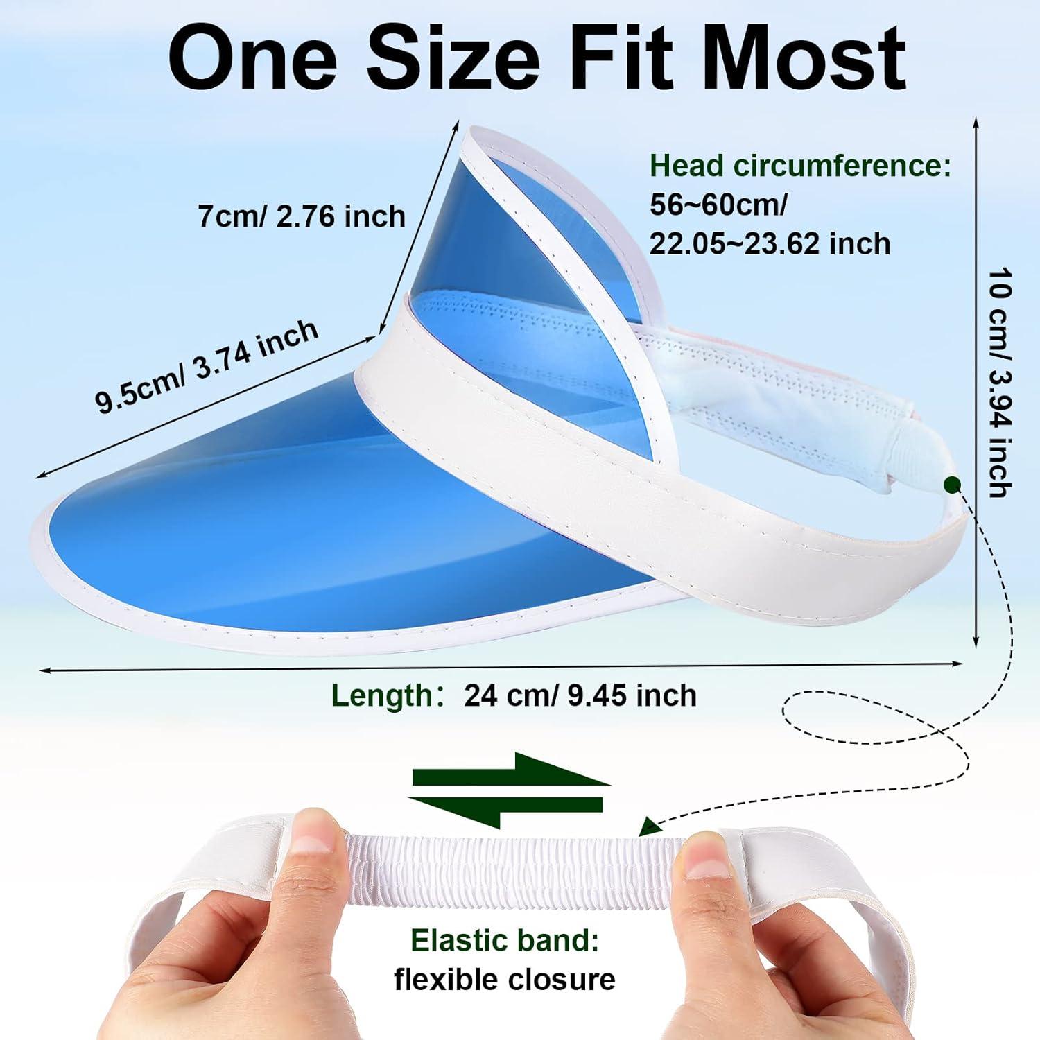 Paquete de 14 Gorras de Visera Transparente Unisex Colorido