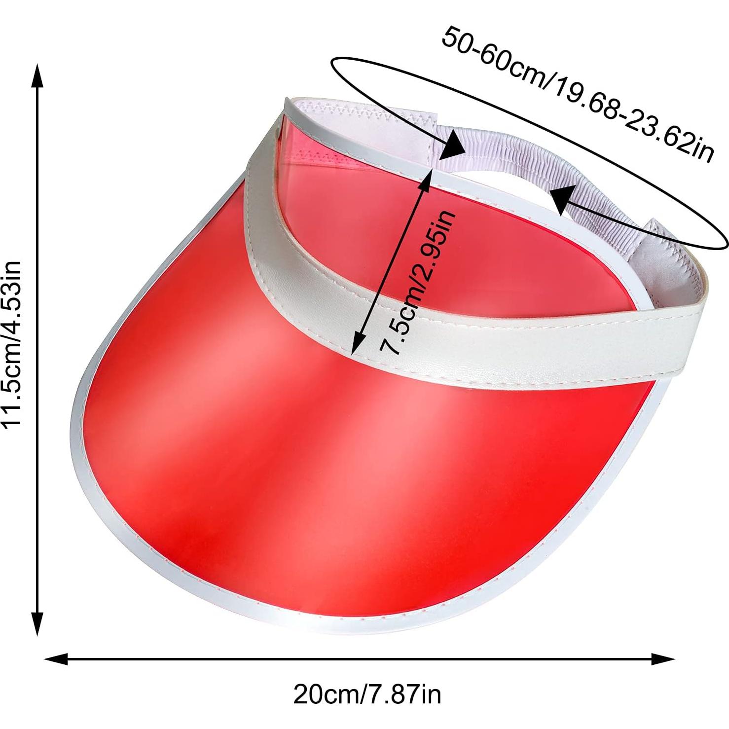 Paquete de 6 Gorras Visera UV Ajustables para Deportes