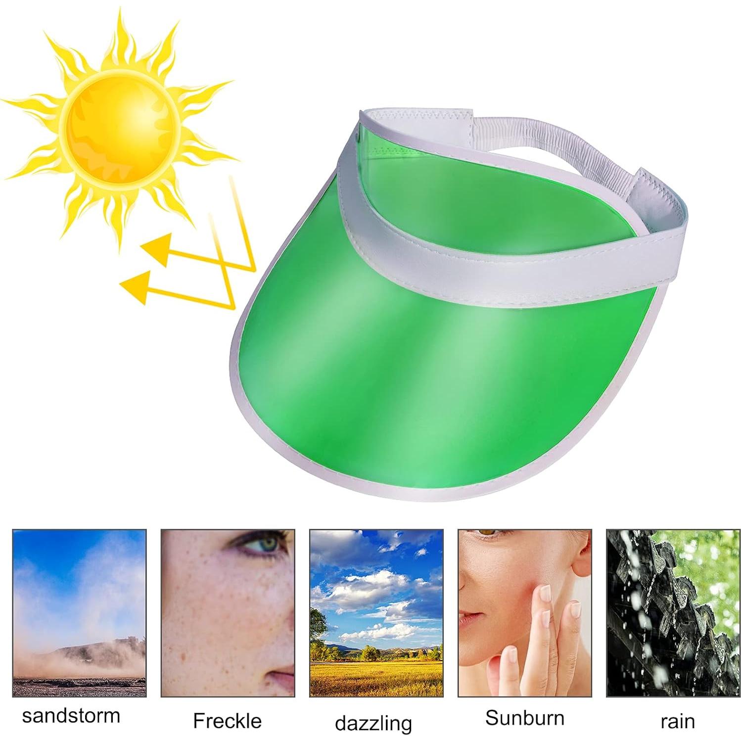 Paquete de 6 Gorras Visera UV Ajustables para Deportes