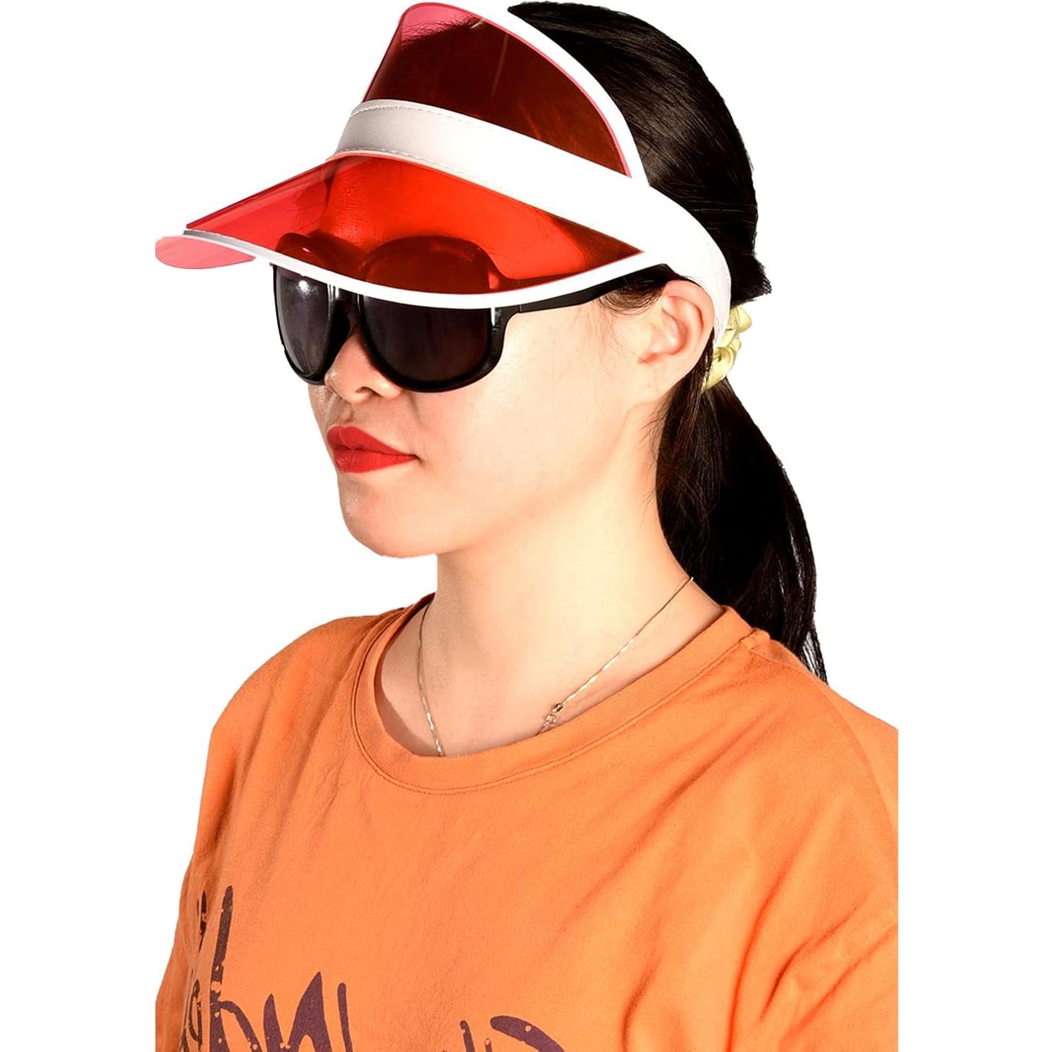 Paquete de 6 Gorras Visera UV Ajustables para Deportes