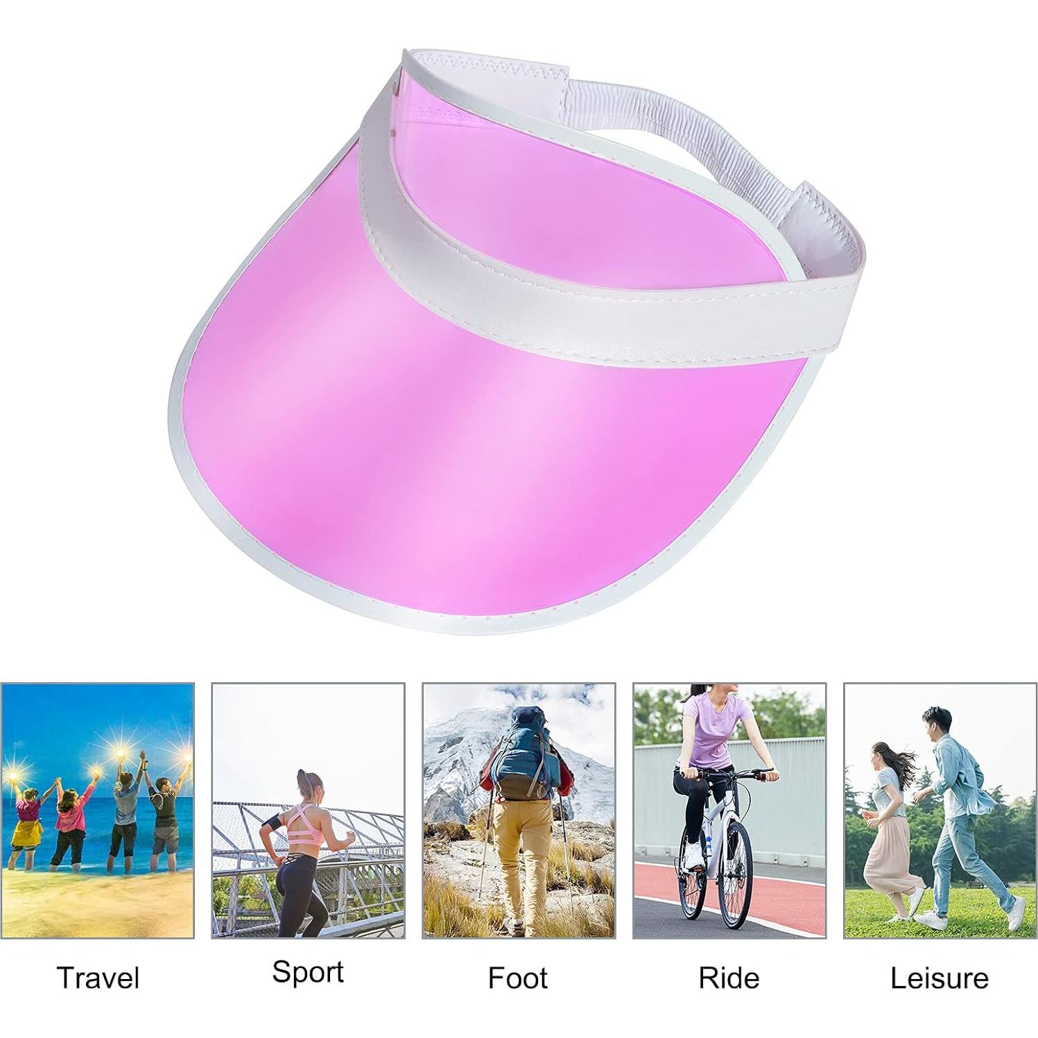 Paquete de 6 Gorras Visera UV Ajustables para Deportes