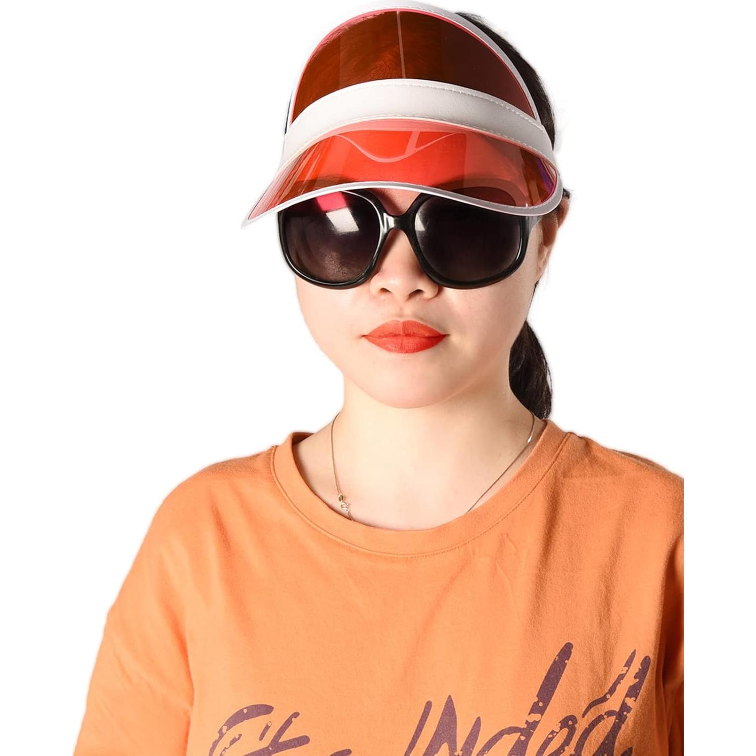 Paquete de 6 Gorras Visera UV Ajustables para Deportes