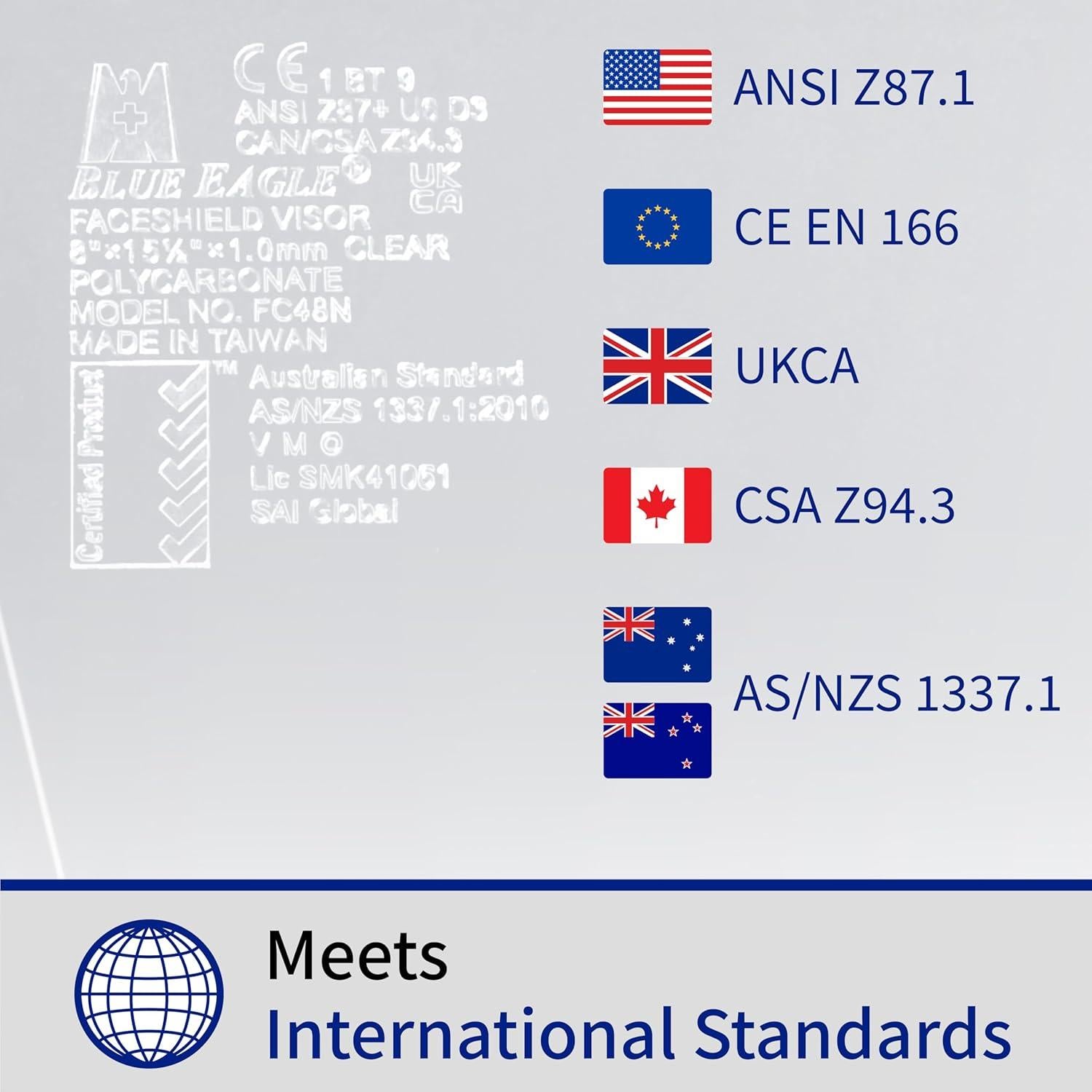 Viseras de Repuesto Blue Eagle FC48N Policarbonato 3 PCS