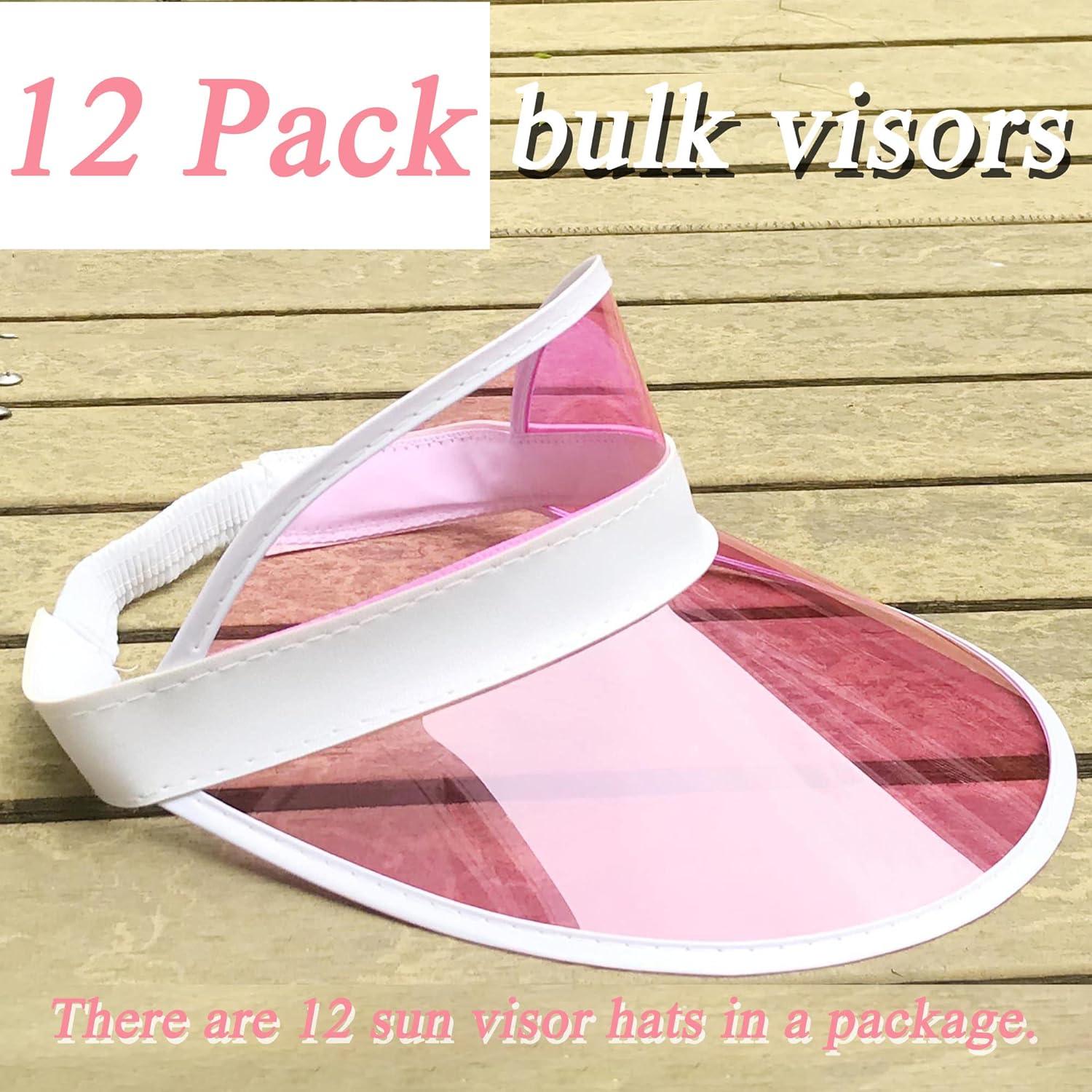 Paquete de 12 Sombreros Visera UV para Mujeres - Color Caramelo