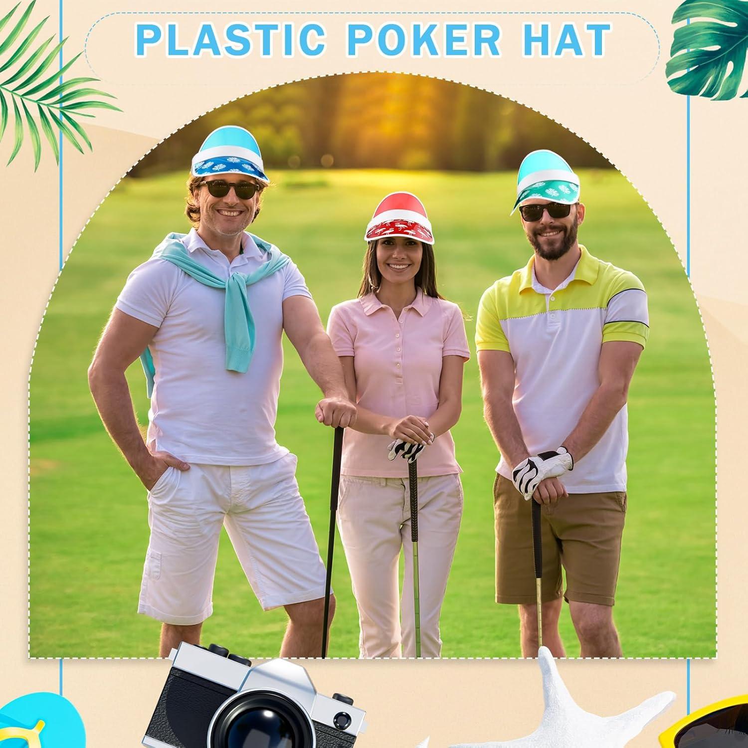 6 Viseras de Sol Transparentes UV Ajustables para Mujeres