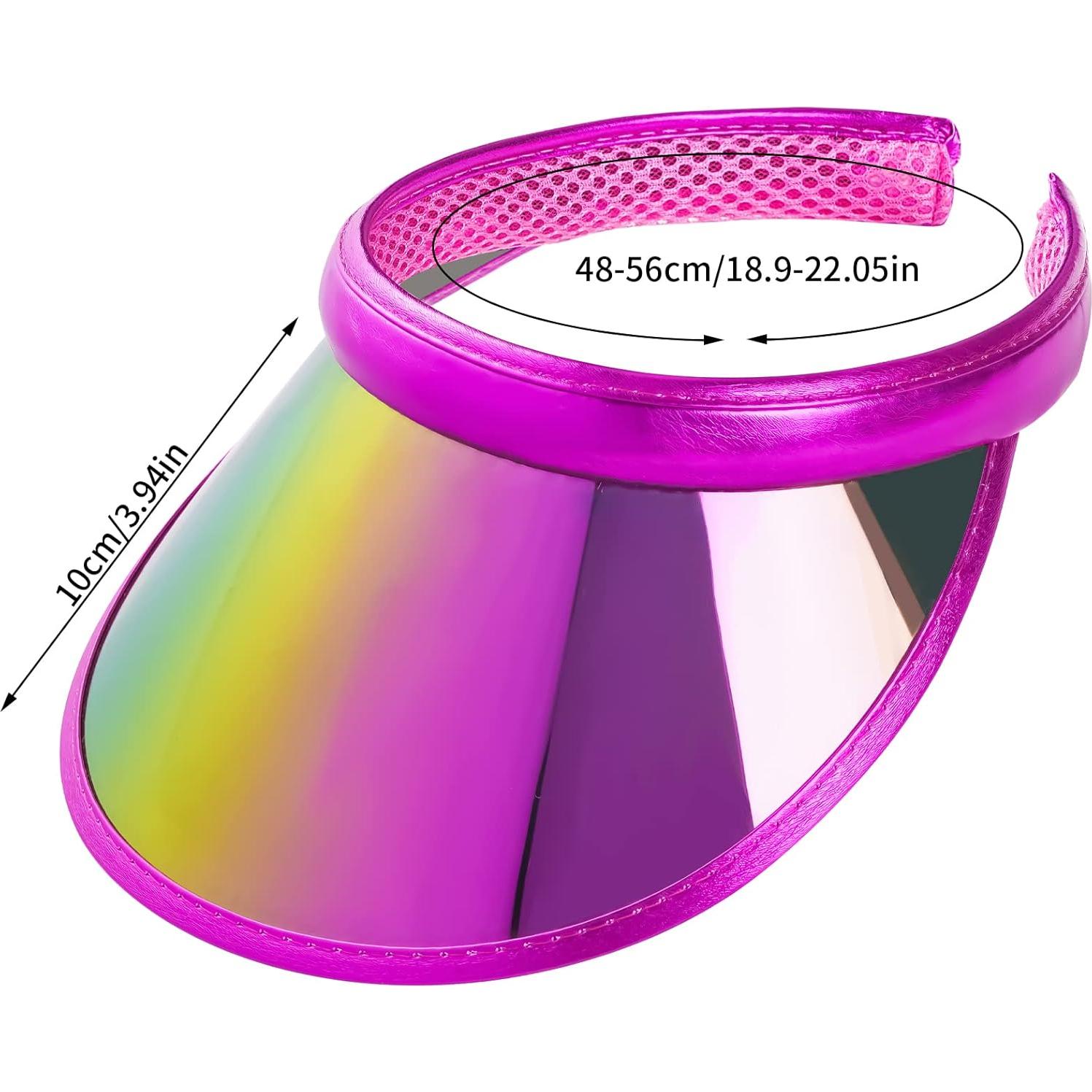 Paquete de 2 Sombreros Visera de Sol UV Iridiscente Unisex
