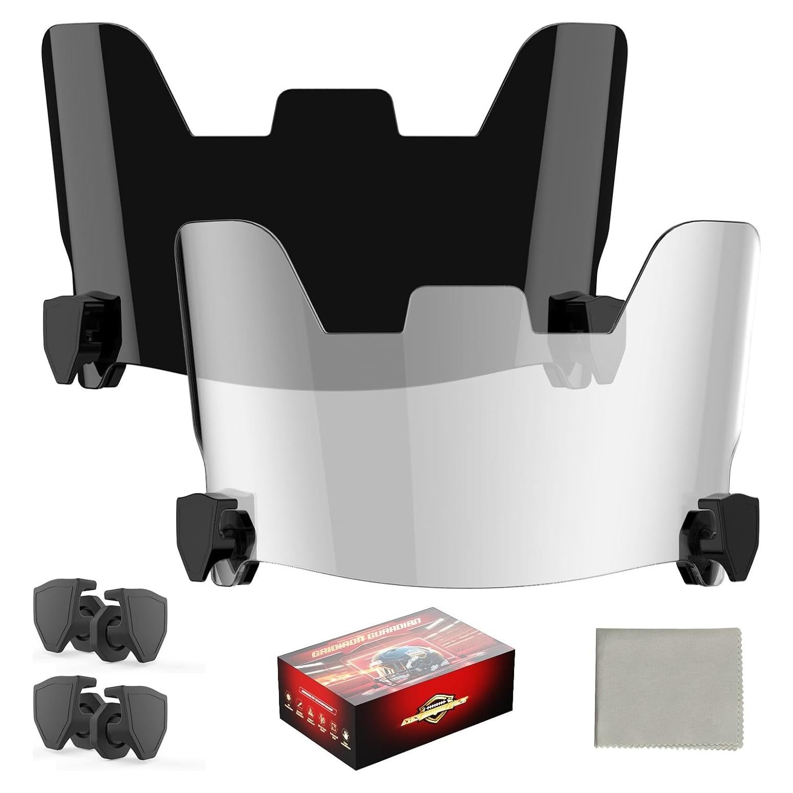 Visera de Fútbol KUBQLIG Clara y Negra - Lentes Doble Uso