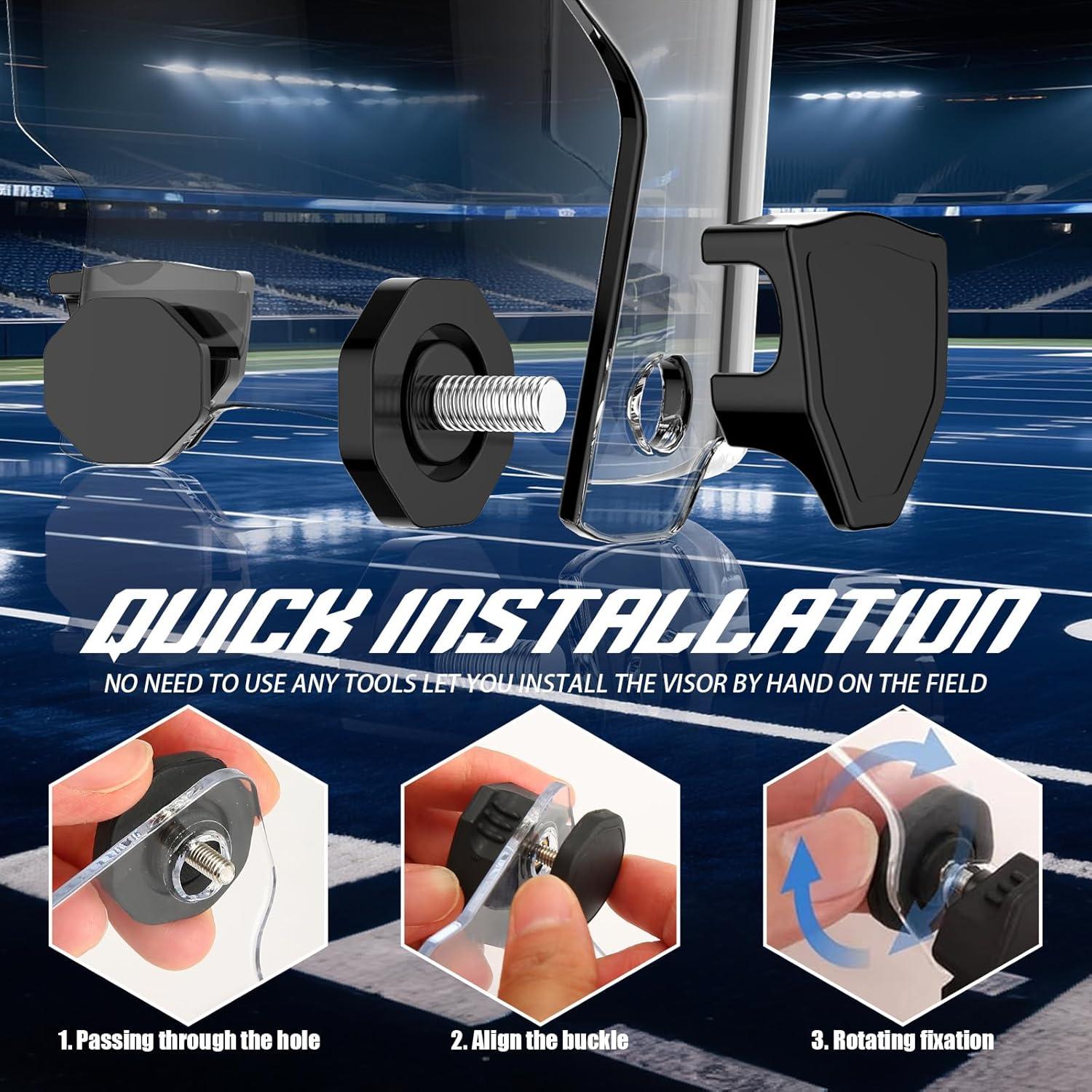 Visera de Fútbol KUBQLIG Clara y Negra - Lentes Doble Uso