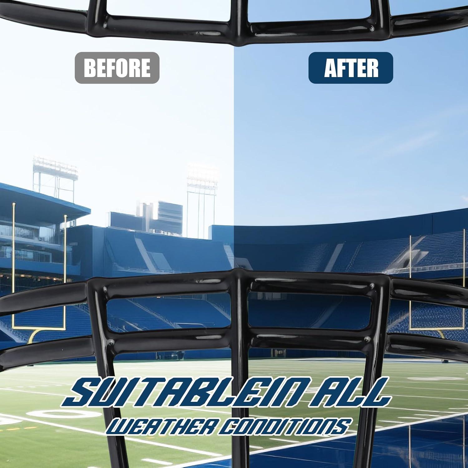 Visera de Fútbol KUBQLIG Clara y Negra - Lentes Doble Uso