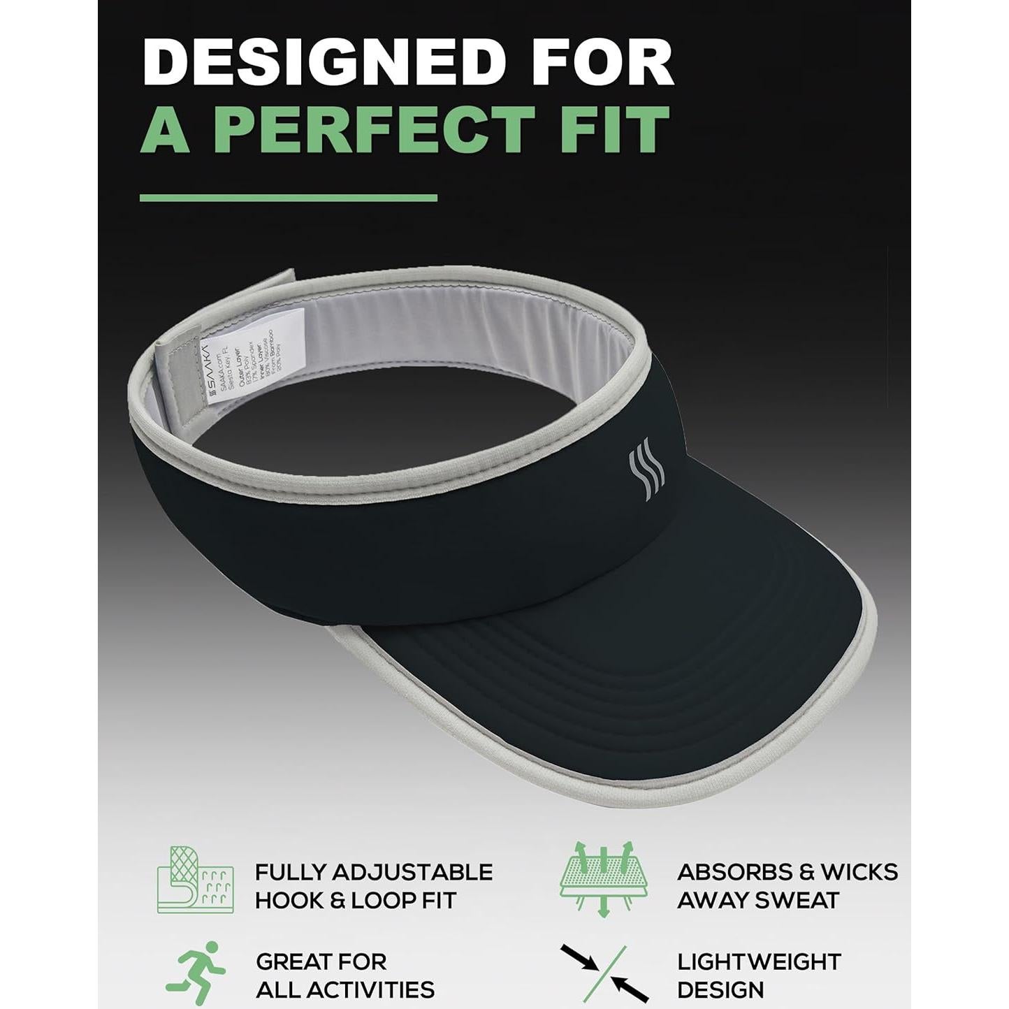 Visera Deportiva SAAKA para Mujeres - Absorbente y Ajustable