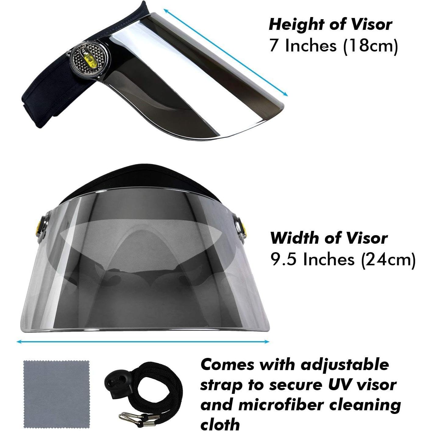 Gorra Visera Solar UV 50+ Ajustable Premium - Color Negro