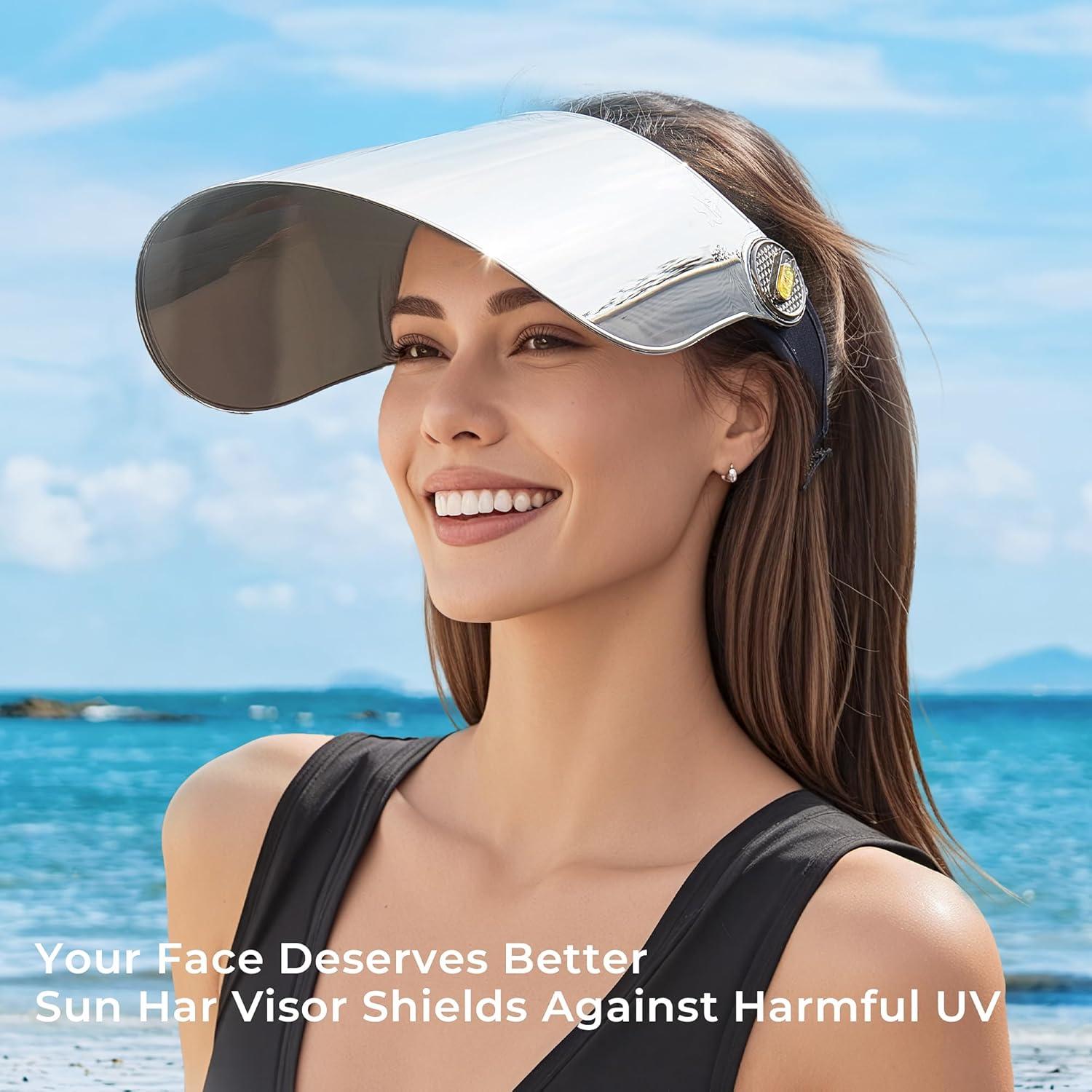 Sombrero de Visera UV Ajustable para Mujeres - Protección Solar