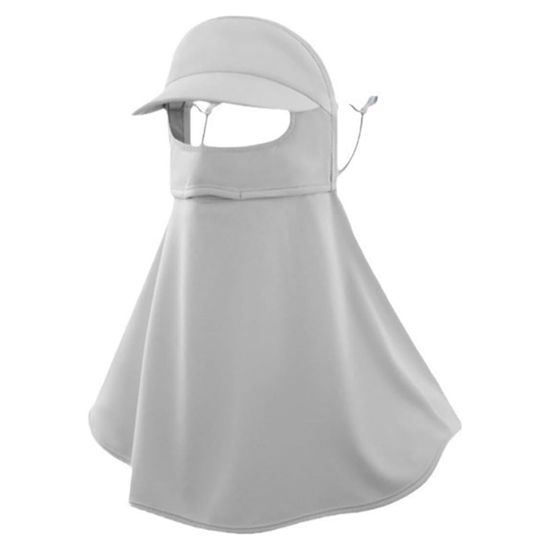 Máscara de Visera UV Ajustable Gris Claro para Adultos