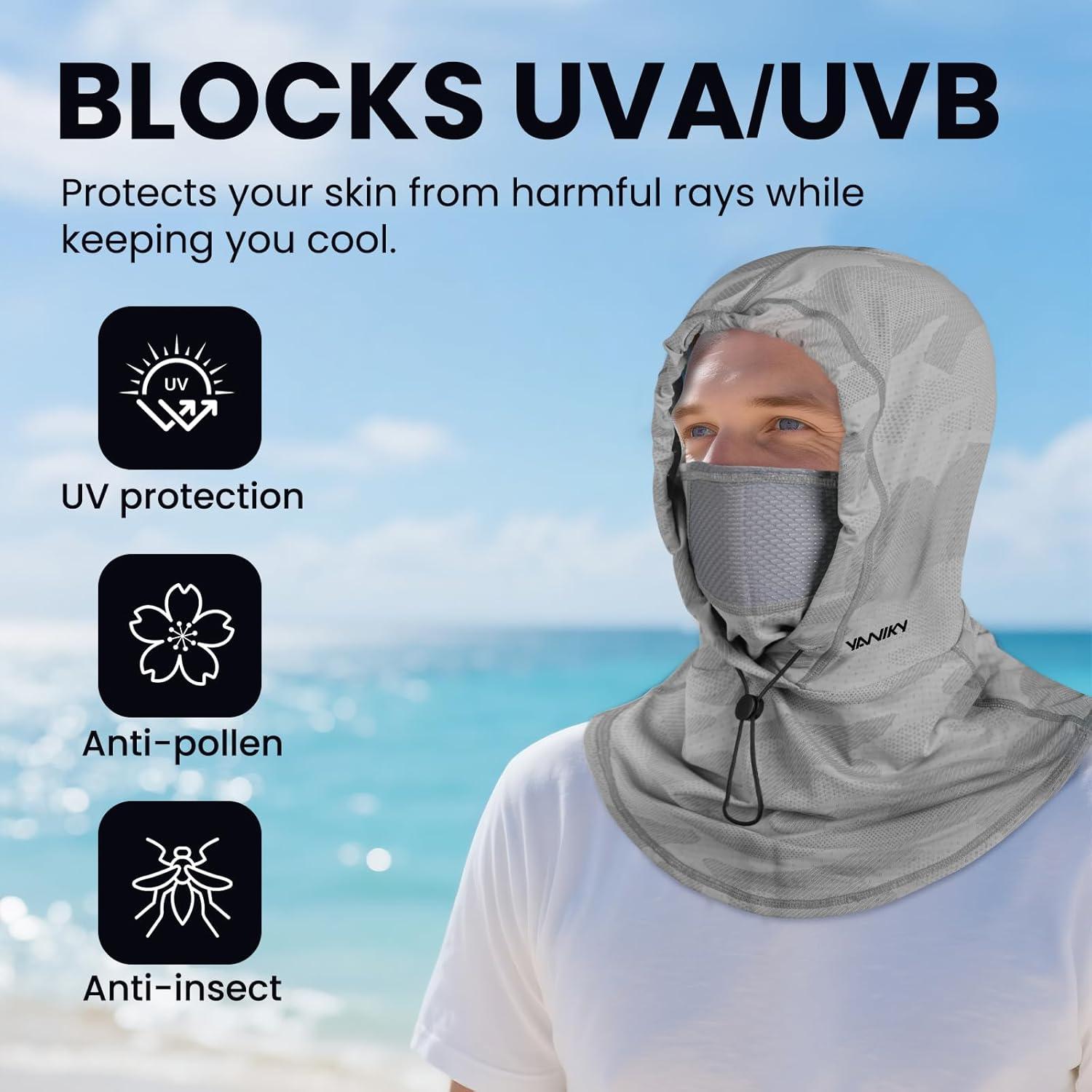 Mascarilla Balaclava Refrigerante YANIKY Gris Claro Transpirable