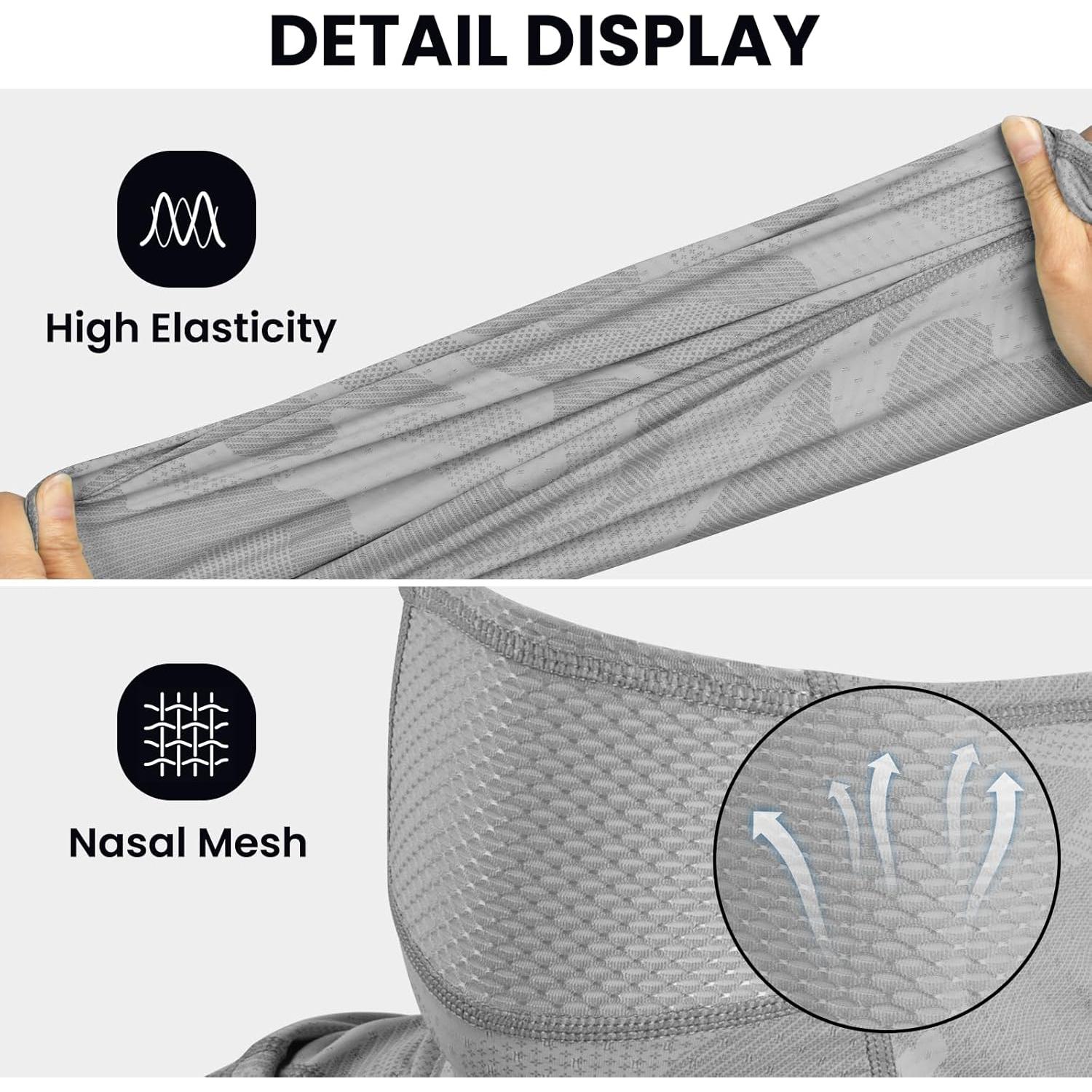 Mascarilla Balaclava Refrigerante YANIKY Gris Claro Transpirable