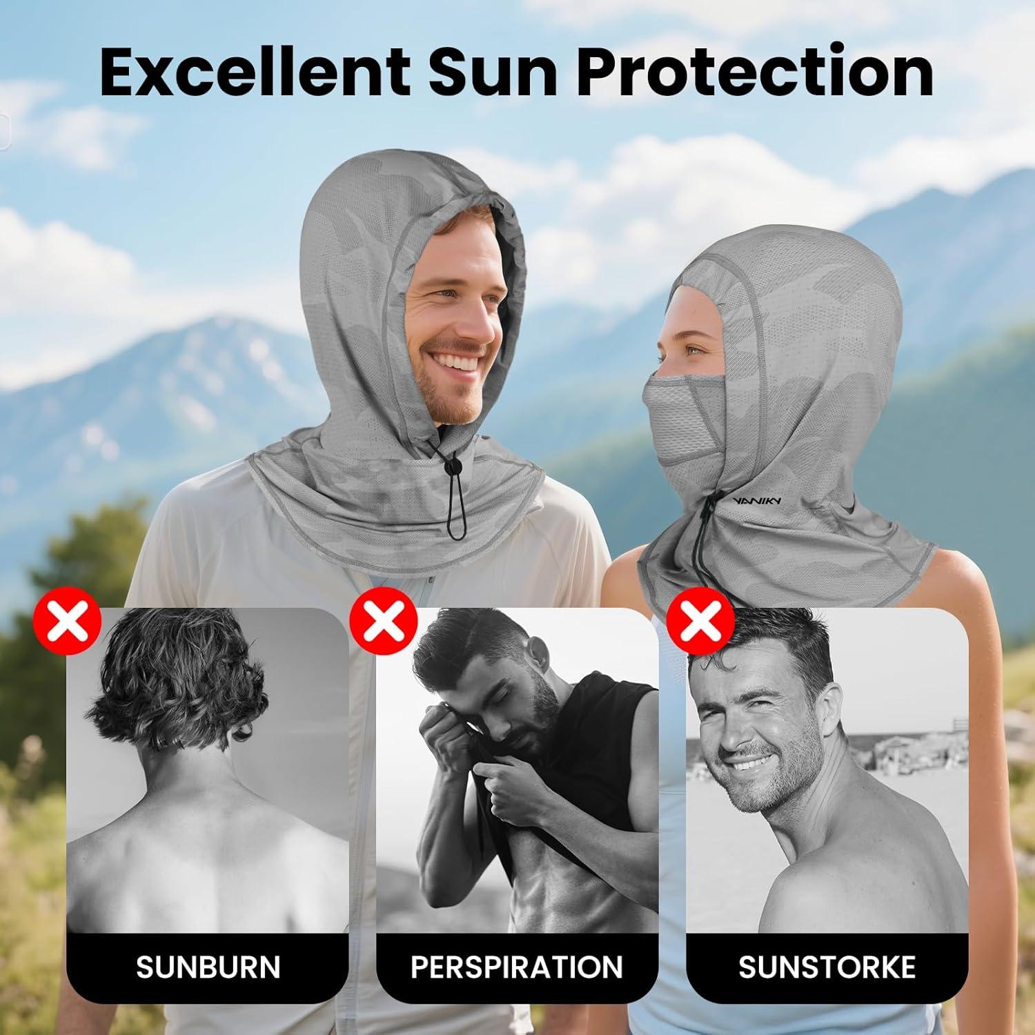 Mascarilla Balaclava Refrigerante YANIKY Gris Claro Transpirable