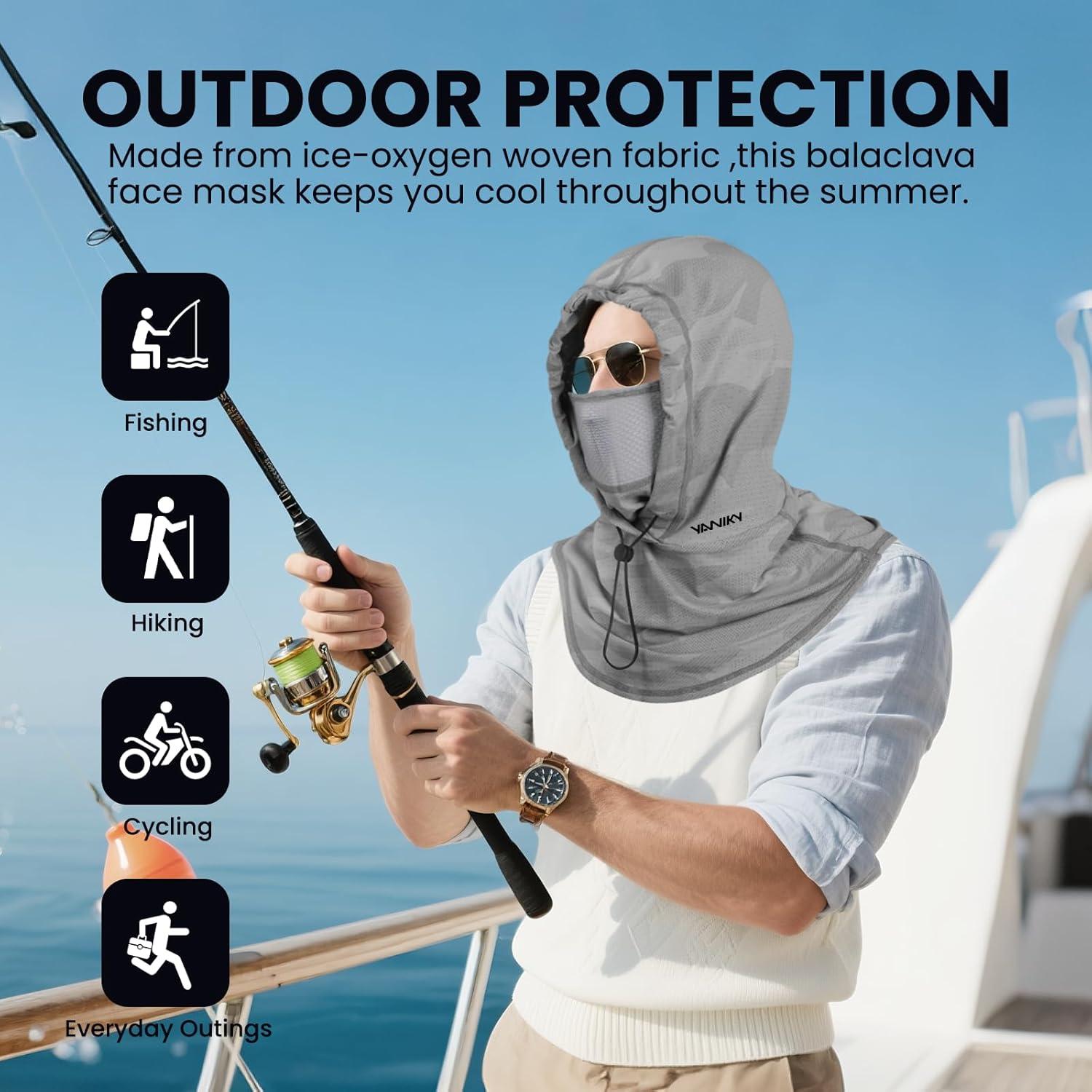 Mascarilla Balaclava Refrigerante YANIKY Gris Claro Transpirable