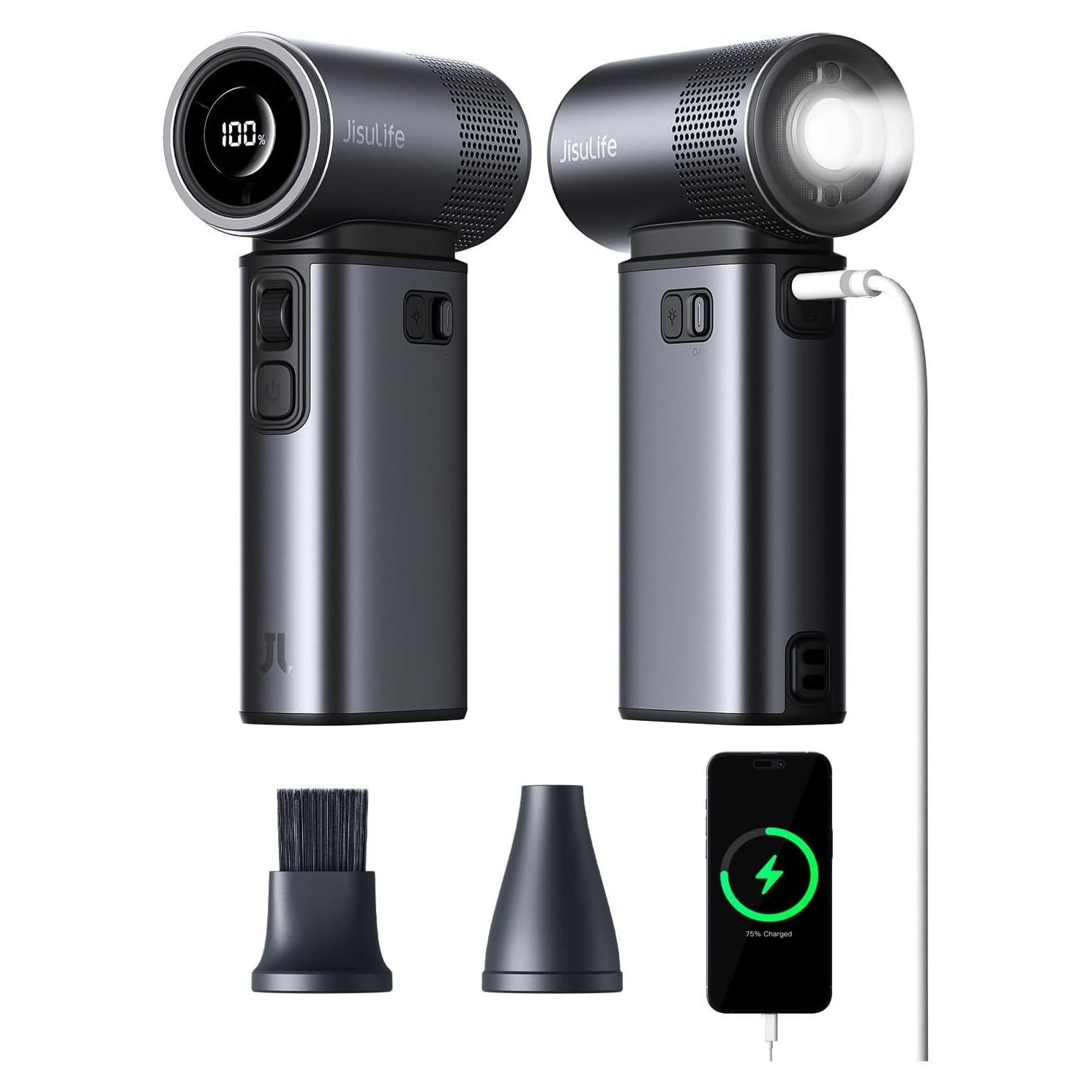 Ventilador Portátil JISULIFE Ultra2 9000mAh 100 Velocidades